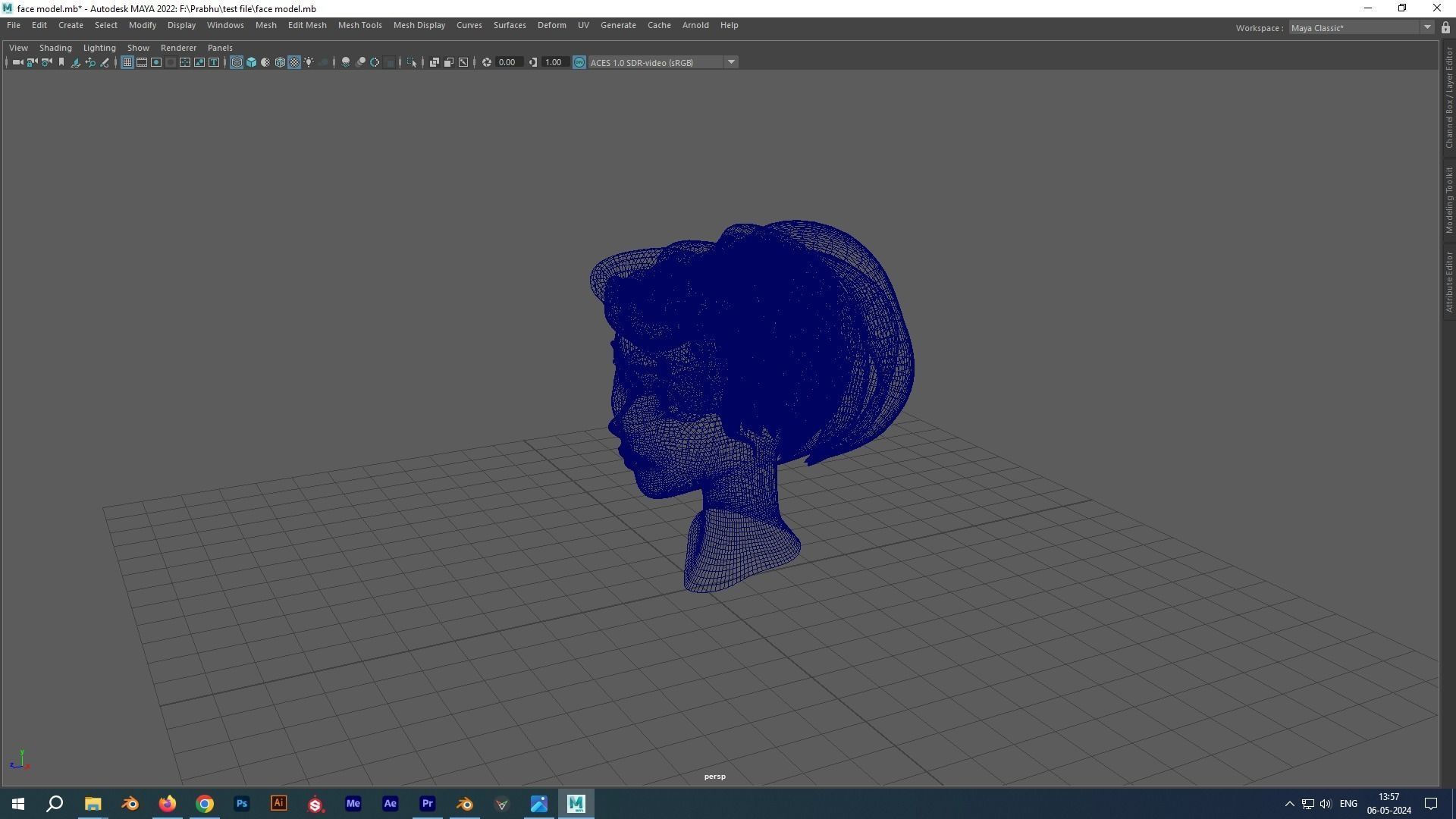 girl head Free low-poly 3D model_5