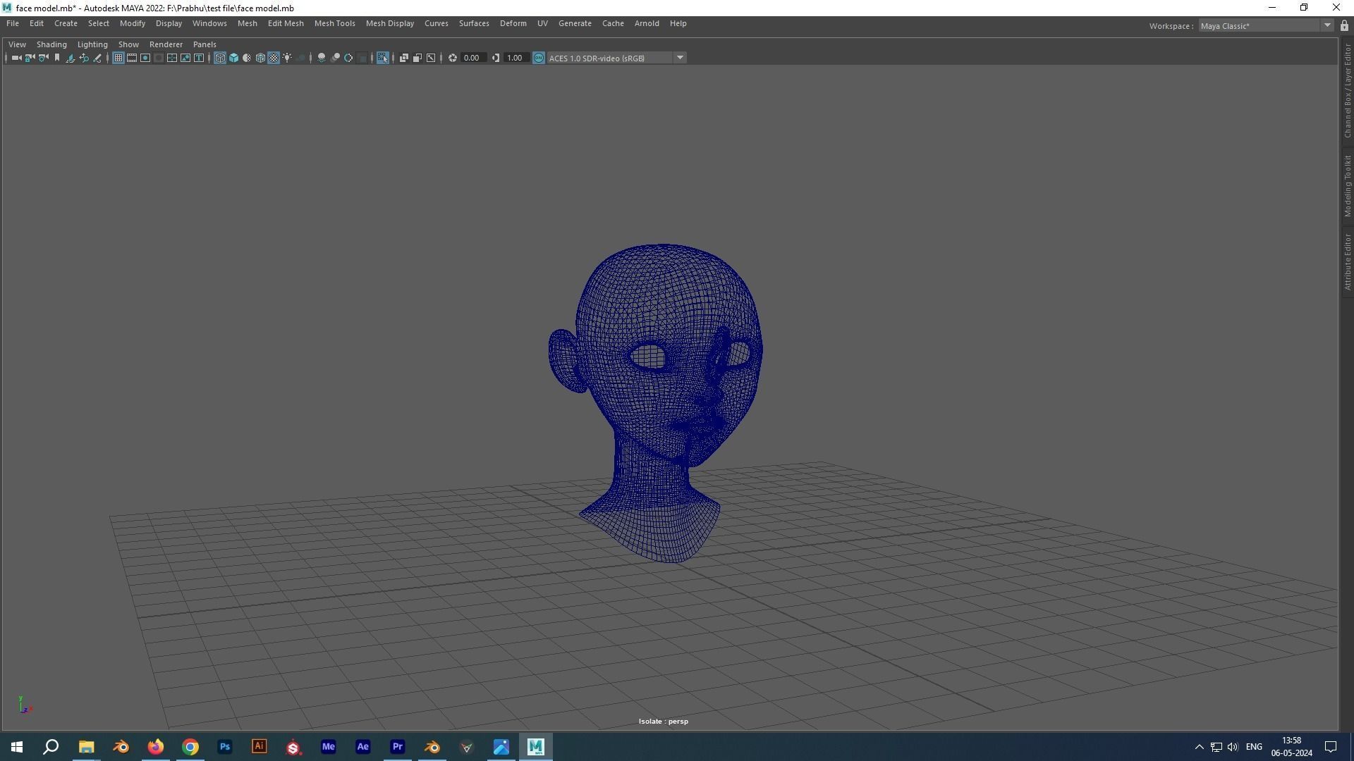 girl head Free low-poly 3D model_6