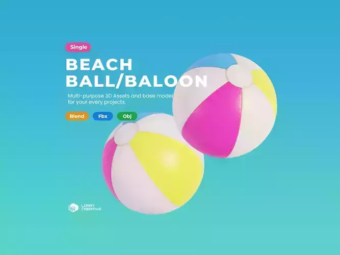 Cartoon Beach Ball Baloon