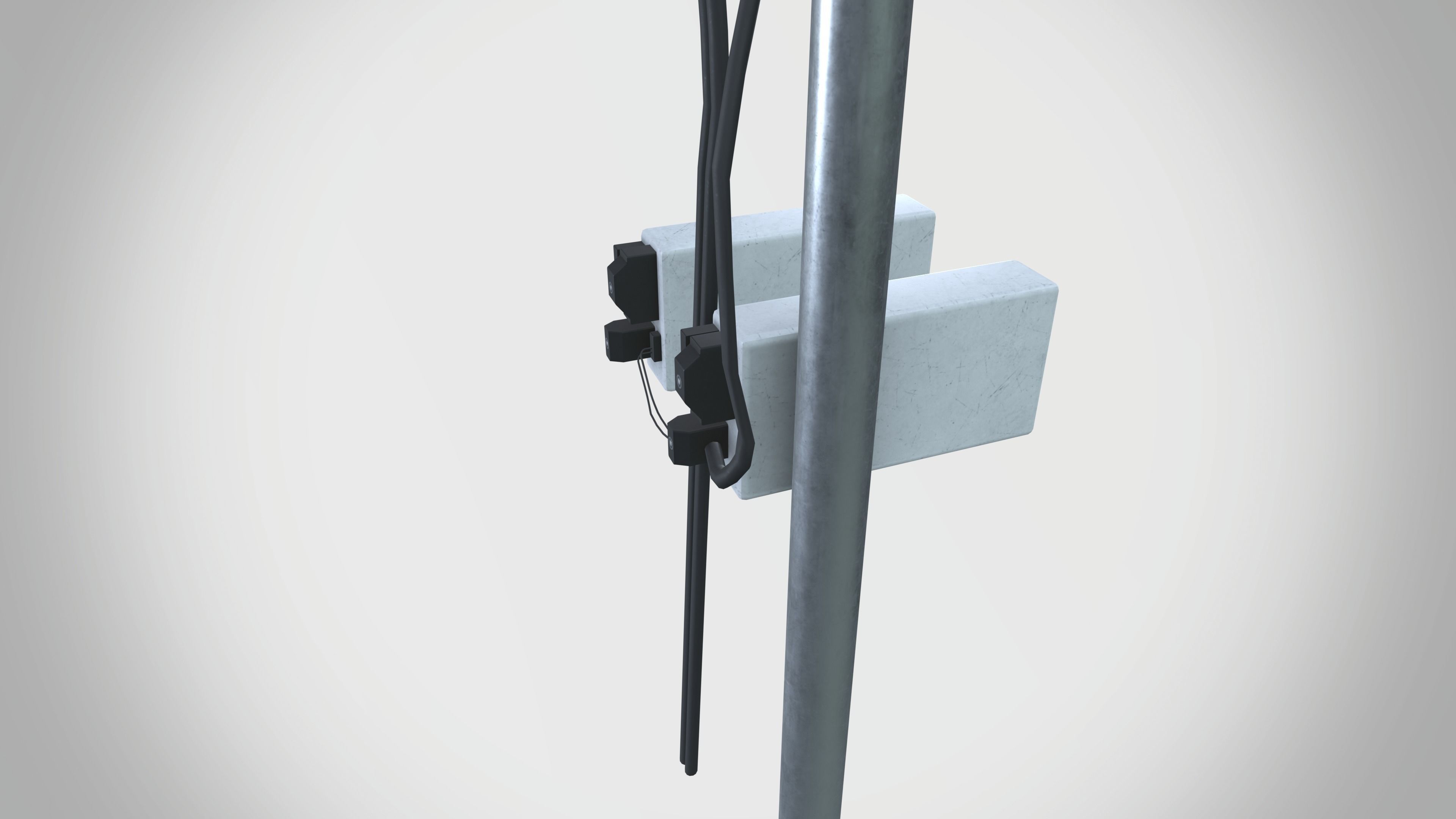 CCTV Camera With Stand Low-poly 3D model_7