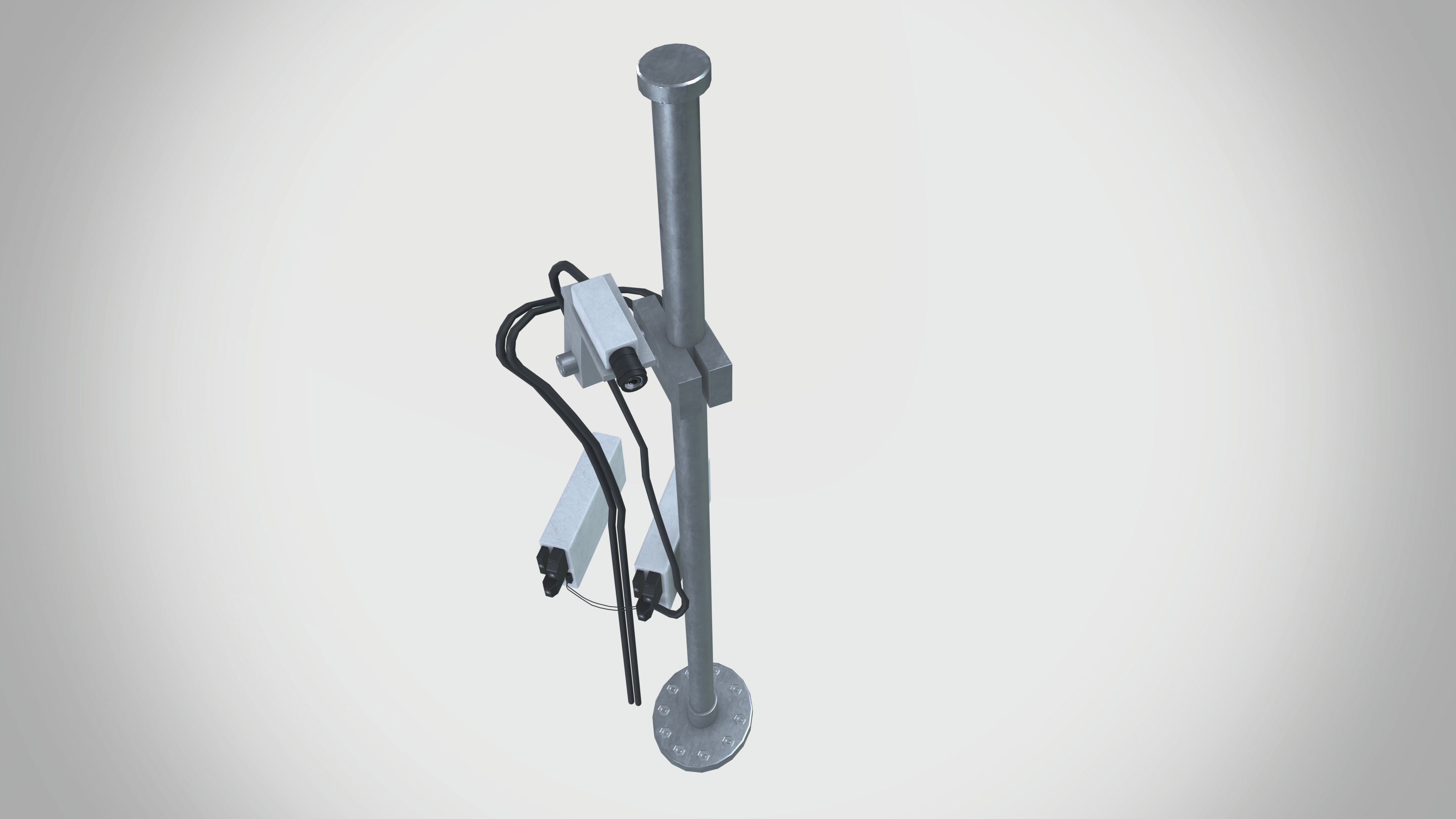 CCTV Camera With Stand Low-poly 3D model_3