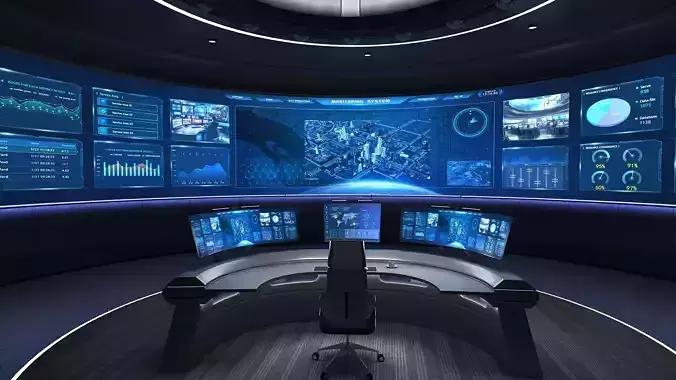 Small control room 3D model