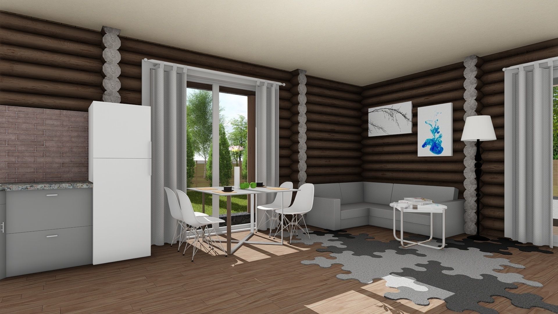 3D model of a wooden house 3D model_6