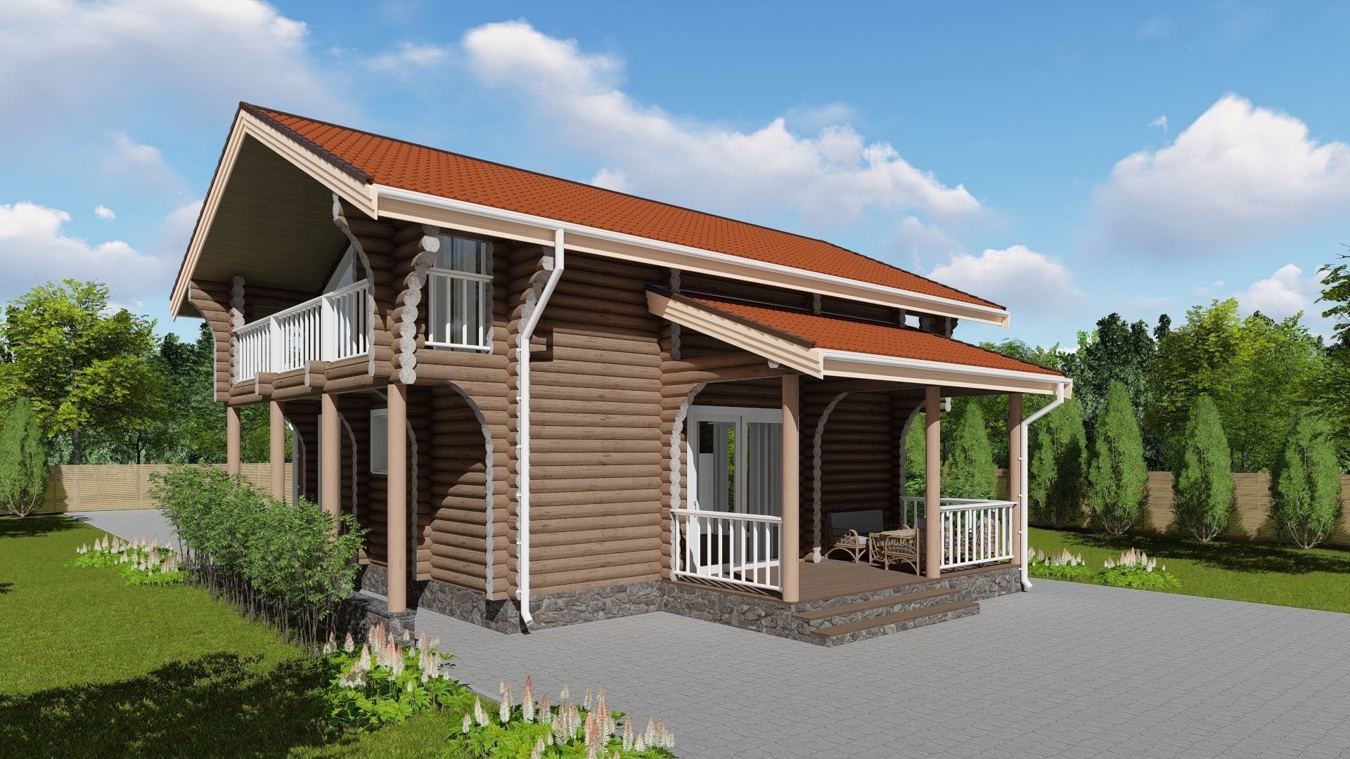 3D model of a wooden house 3D model_1