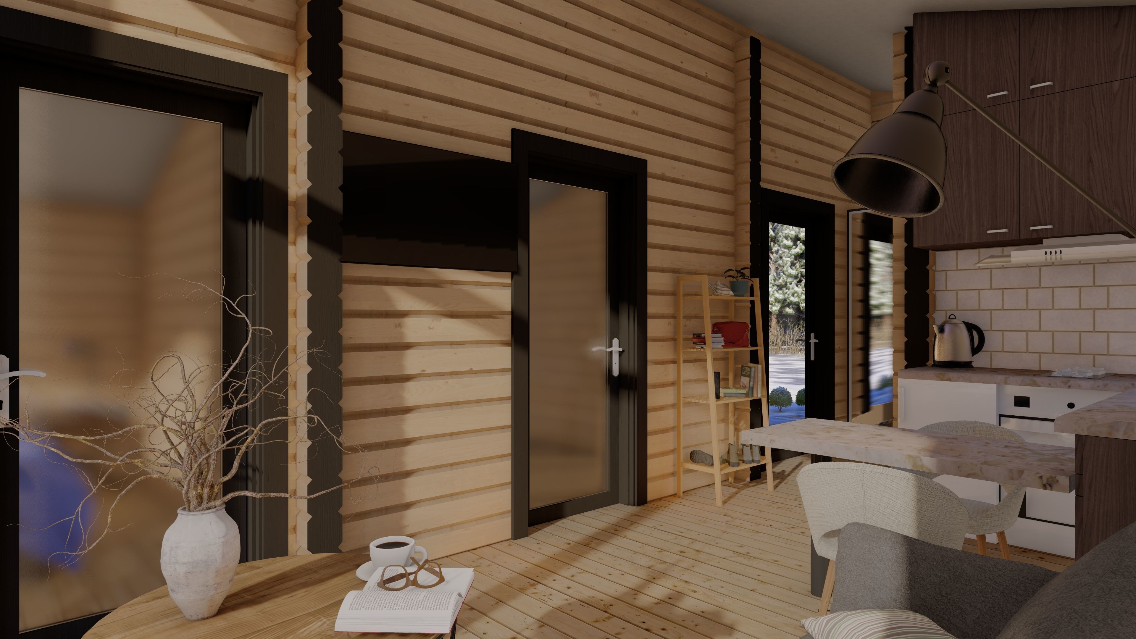 3D model of a wooden house 3D model_10