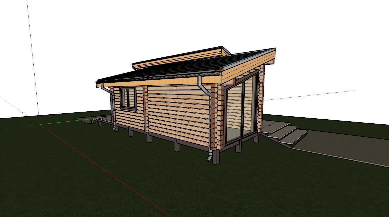 3D model of a wooden house 3D model_14