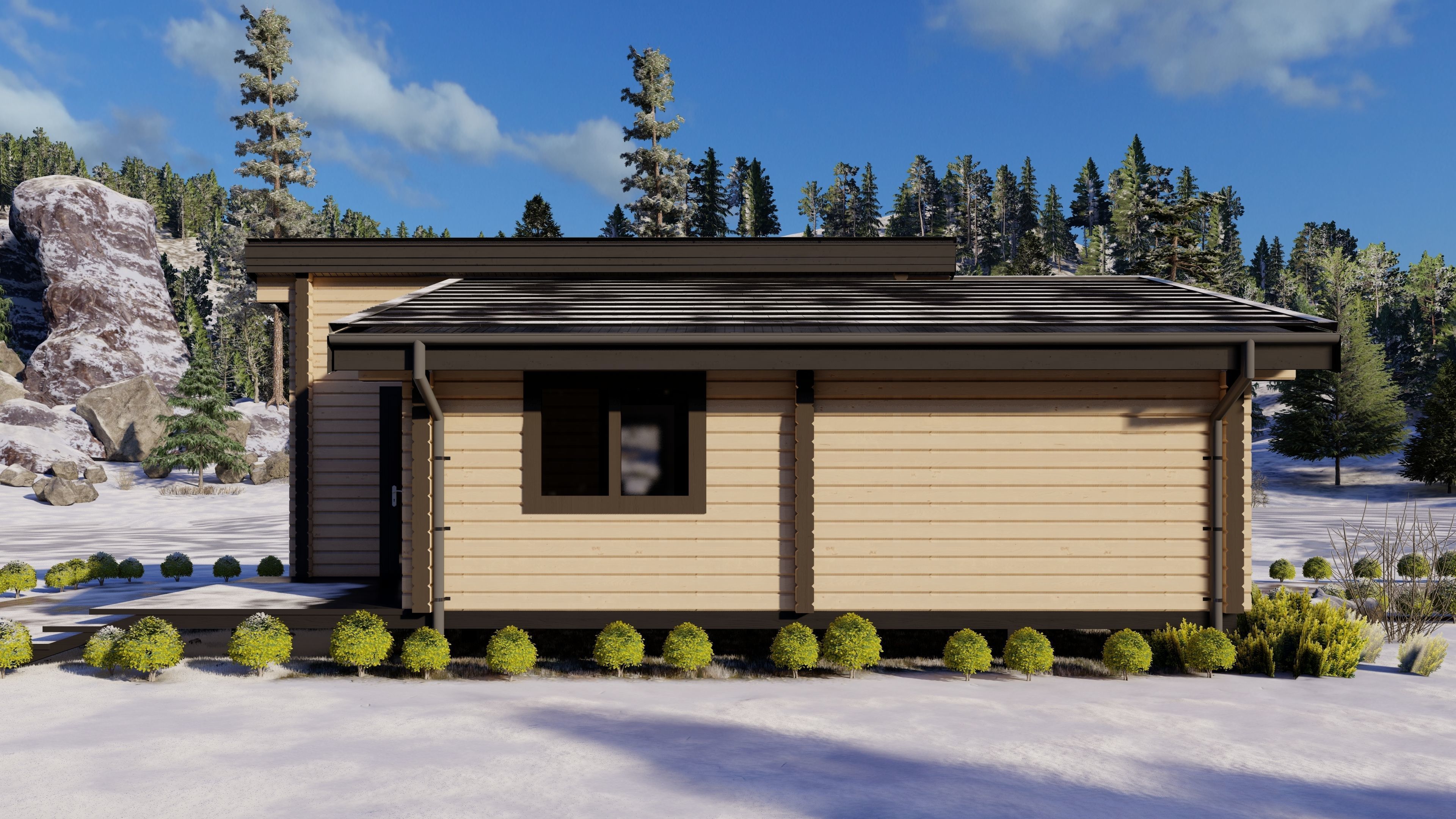 3D model of a wooden house 3D model_8