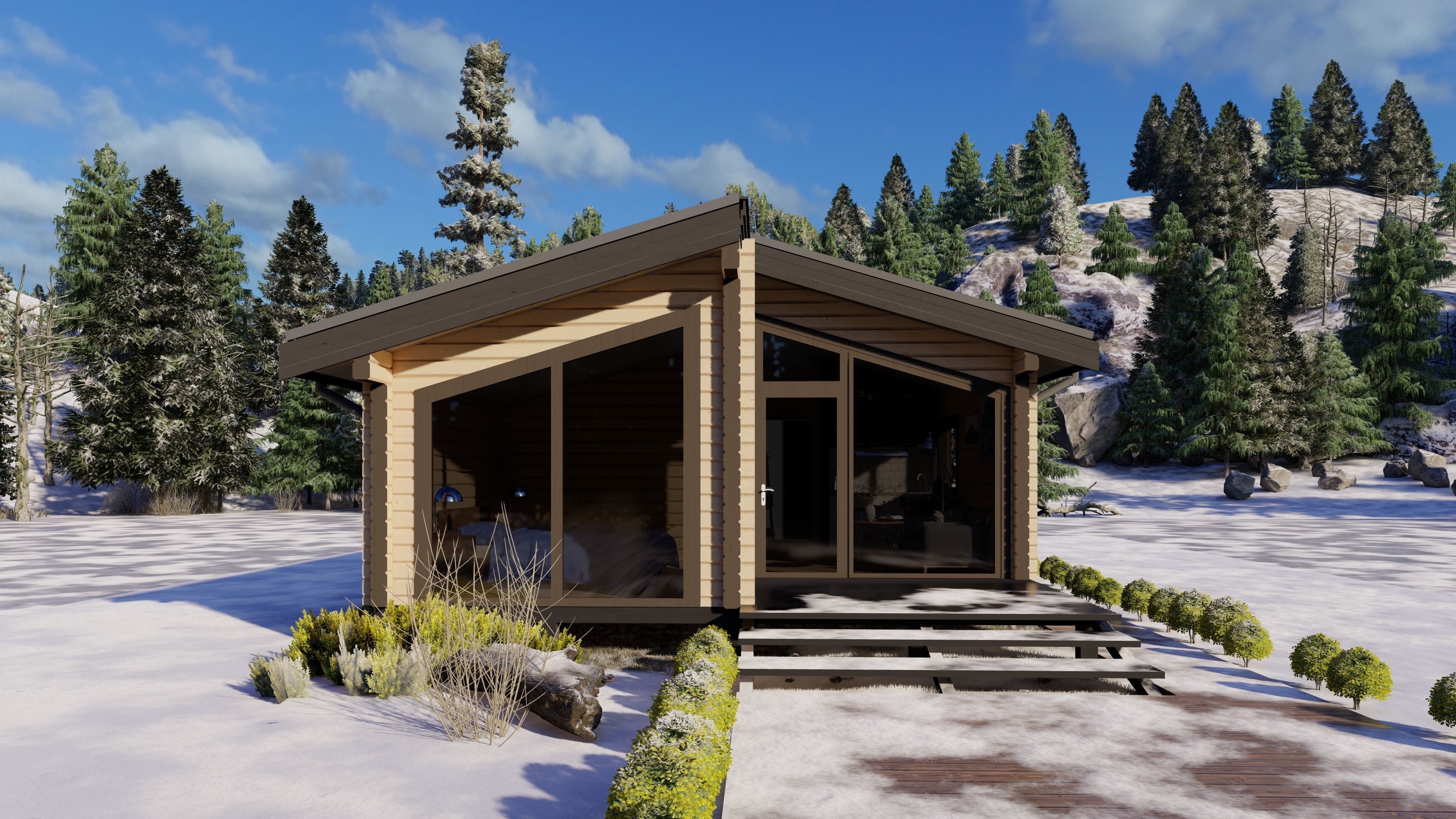 3D model of a wooden house 3D model_5