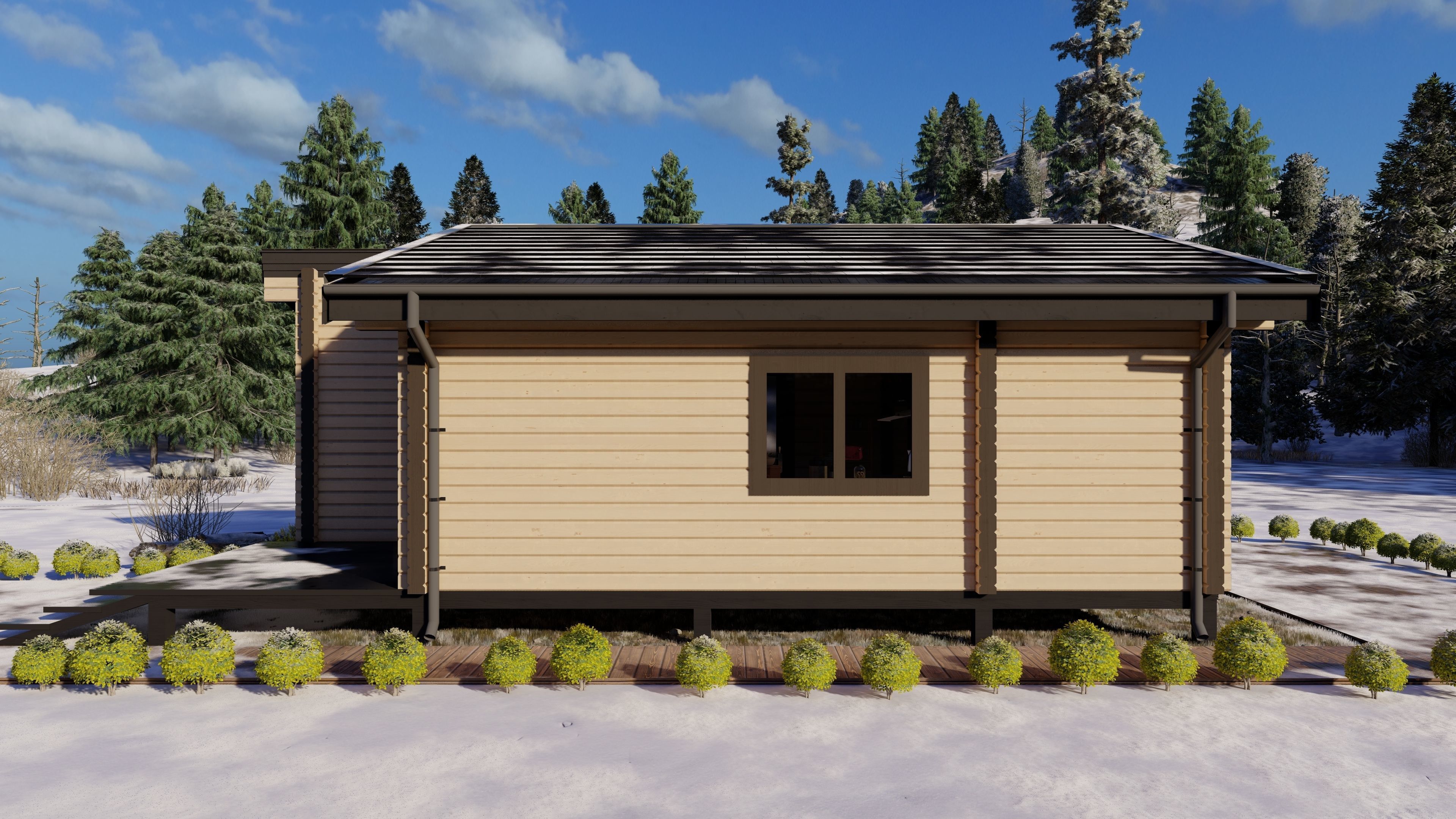 3D model of a wooden house 3D model_6