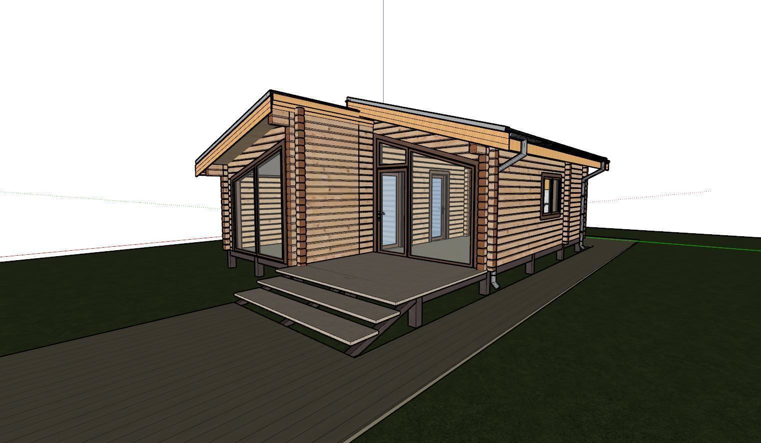3D model of a wooden house 3D model_13