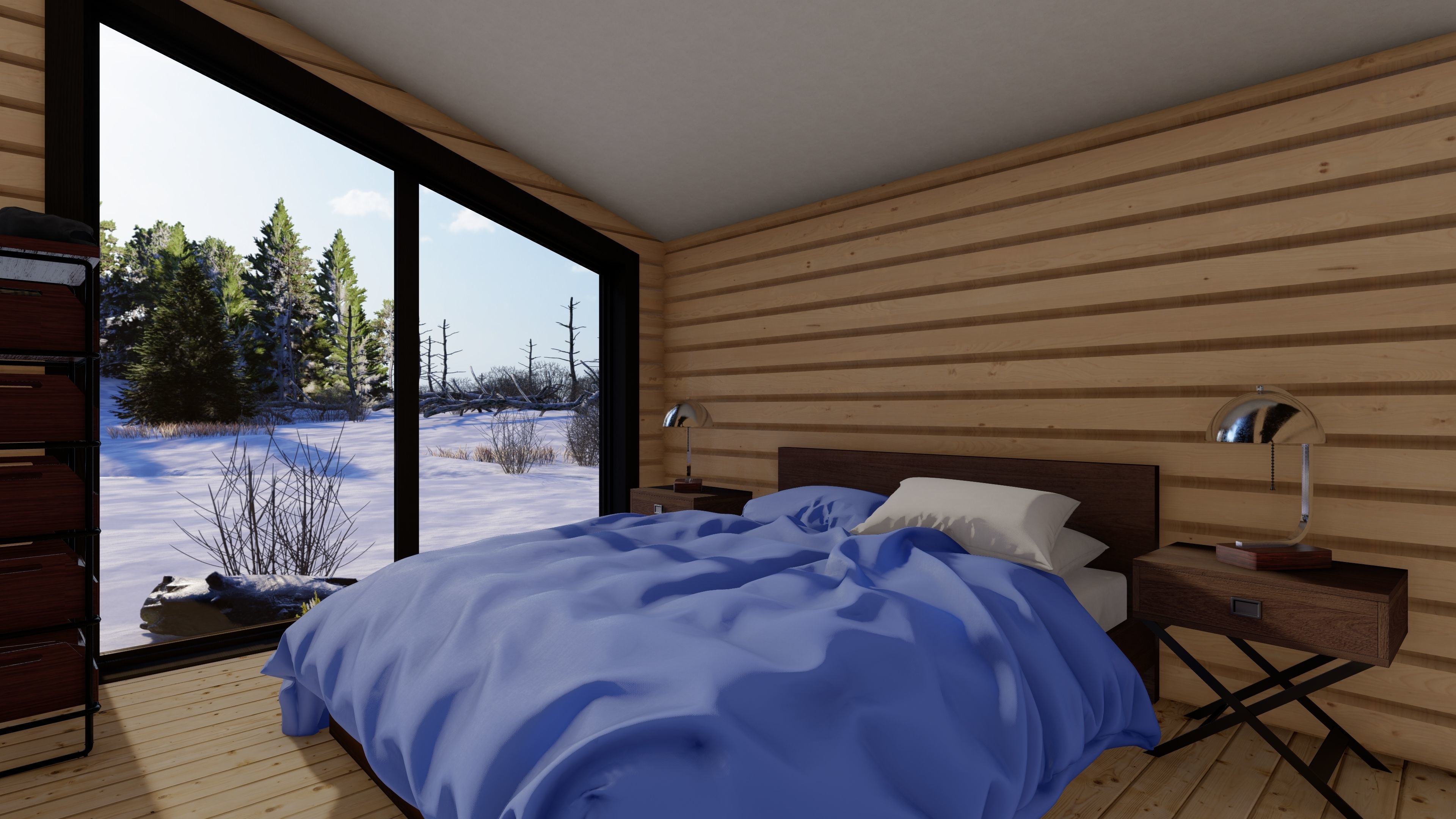 3D model of a wooden house 3D model_12