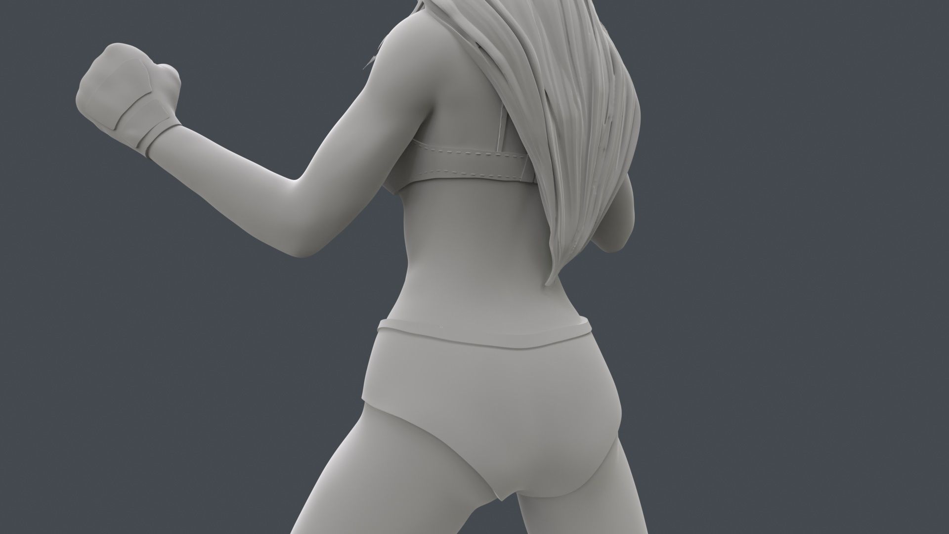 Anime Boxer Girl Fighter 3D Printing 3D print model_24