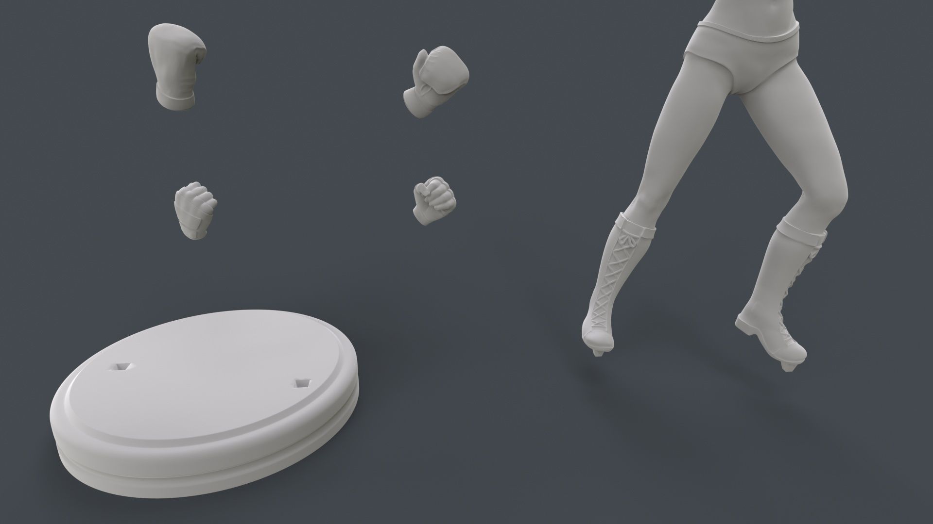 Anime Boxer Girl Fighter 3D Printing 3D print model_19