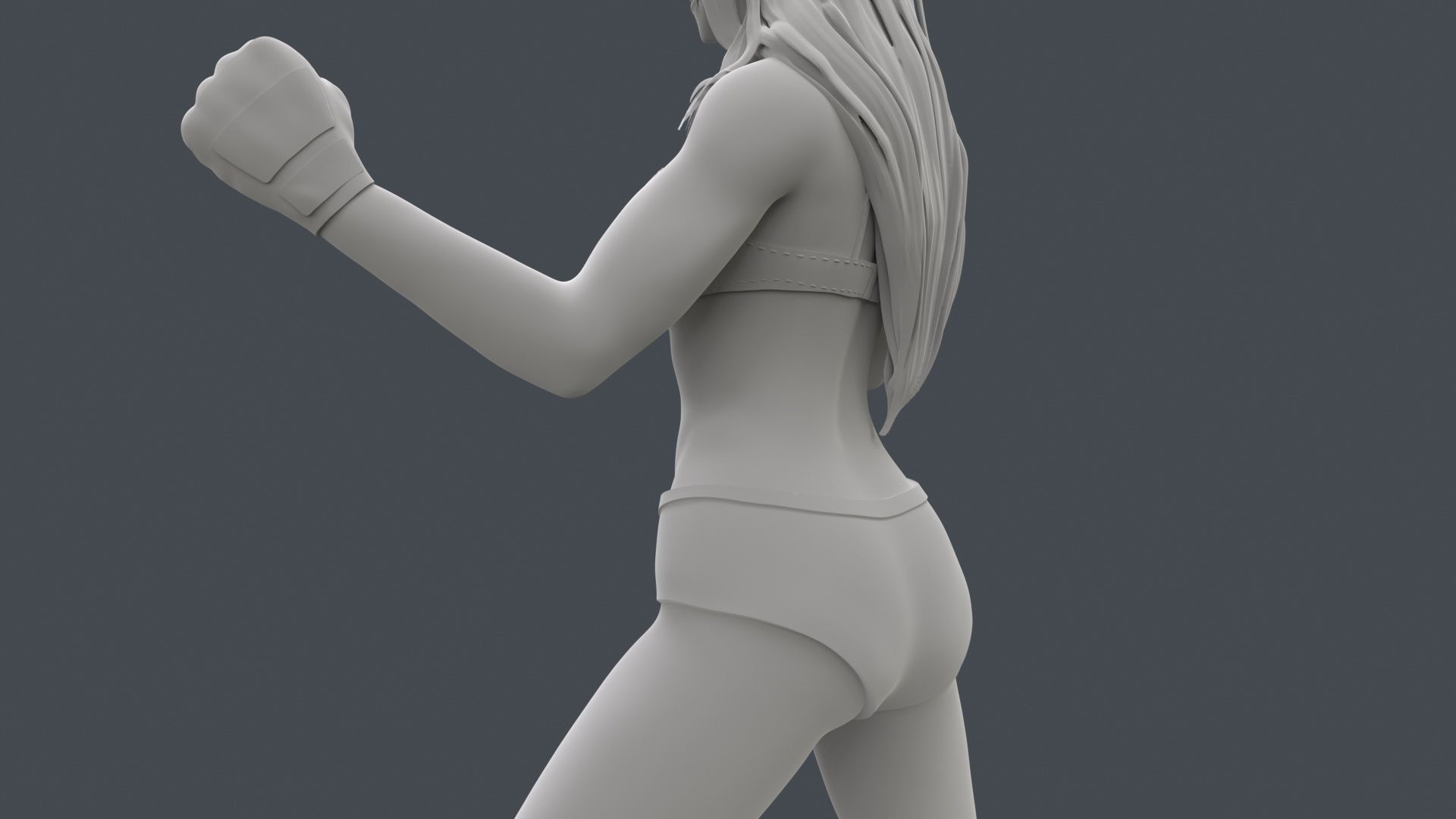 Anime Boxer Girl Fighter 3D Printing 3D print model_16