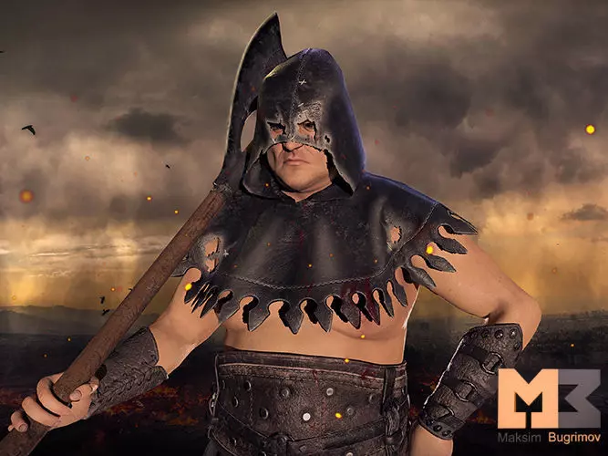 NPC Executioner Low-poly 3D model