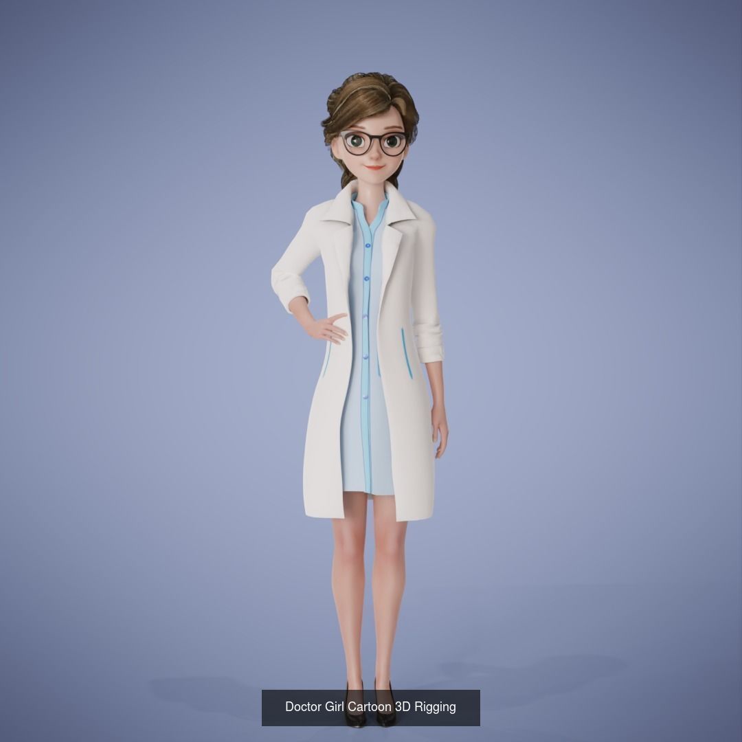 Girl Collection 3D Cartoon Rigging _4
