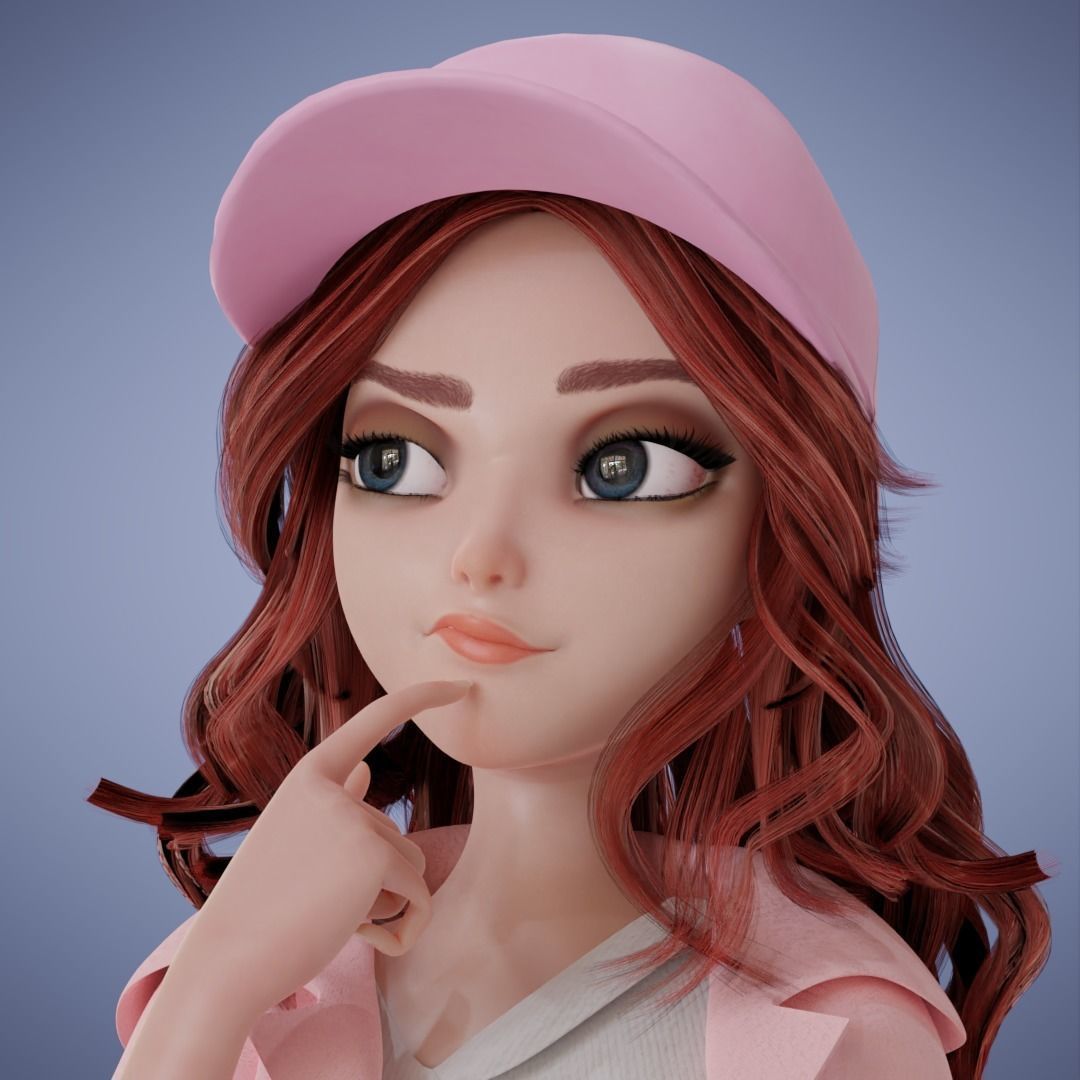 Girl Collection 3D Cartoon Rigging _35