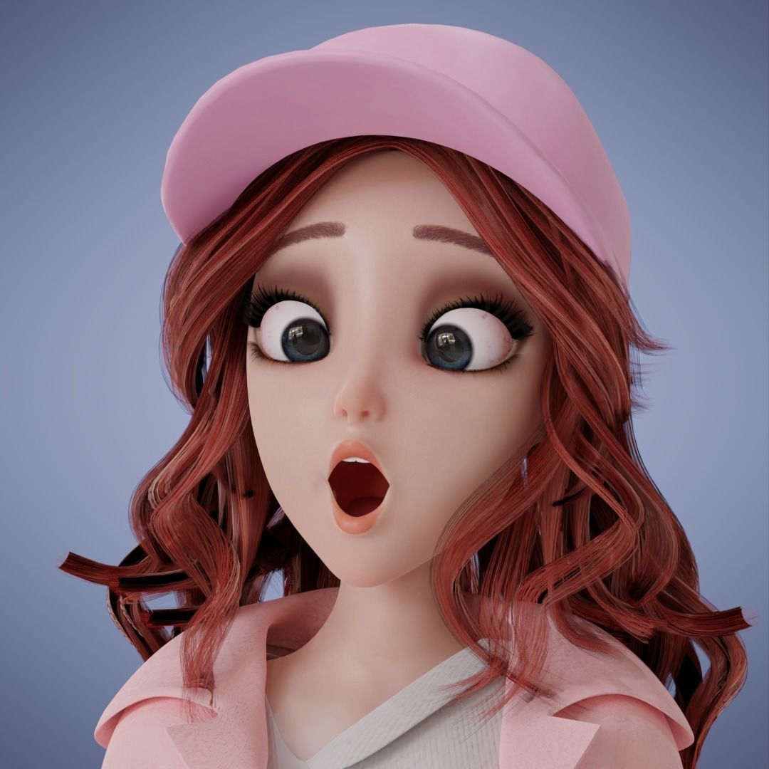 Girl Collection 3D Cartoon Rigging _32