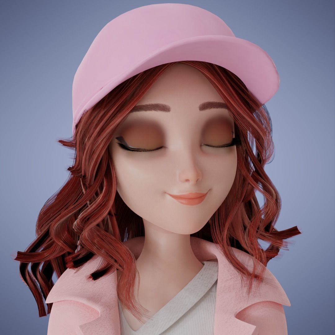 Girl Collection 3D Cartoon Rigging _33