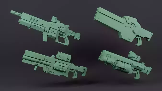 Pulse Rifle Pack For Miniatures