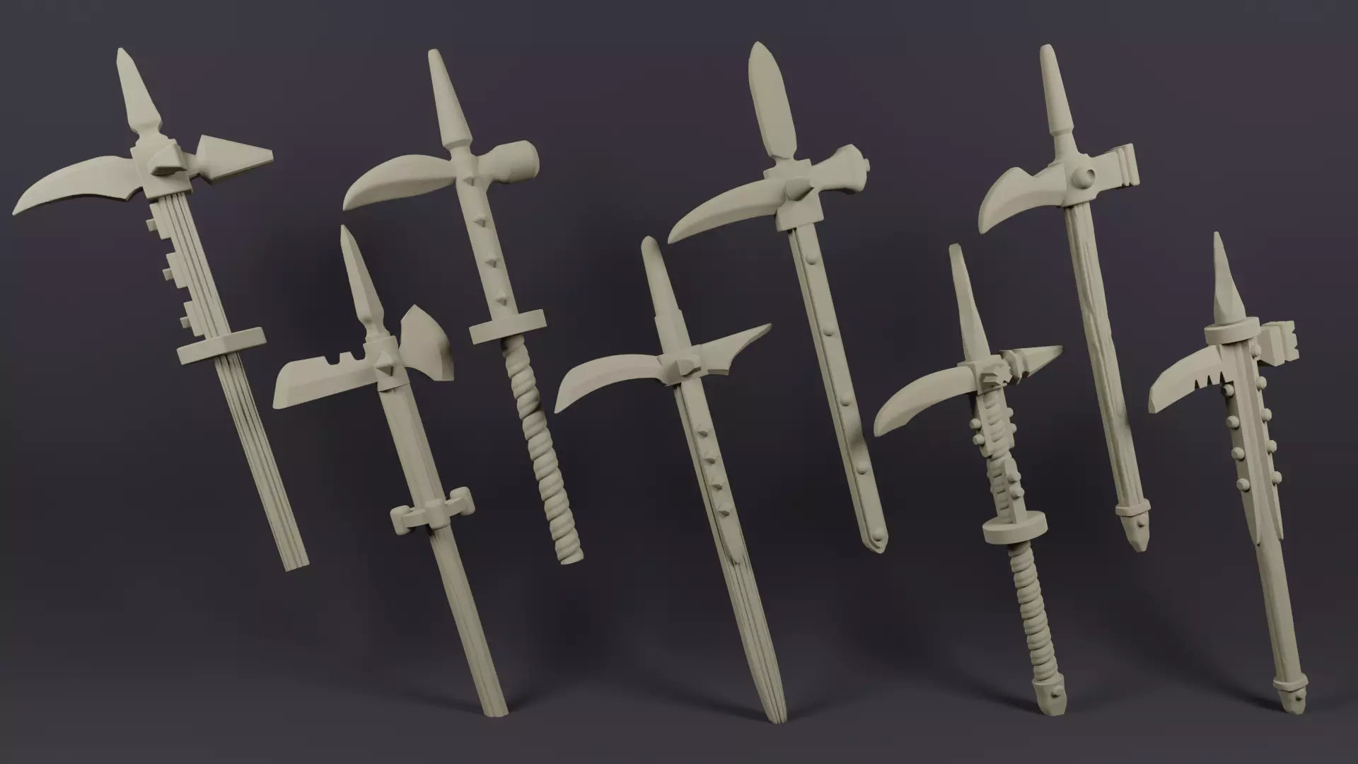 Bec de Corbin Pack For Miniatures 3D print model_0