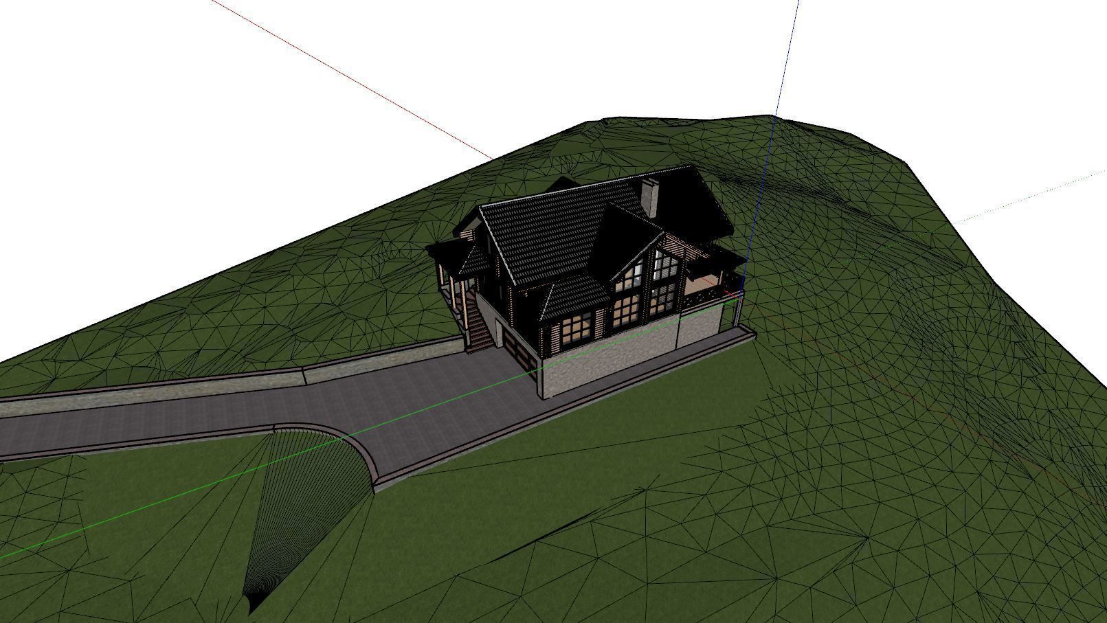 3D model of a wooden house 3D model_16