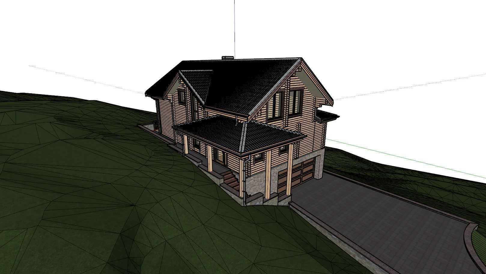 3D model of a wooden house 3D model_15