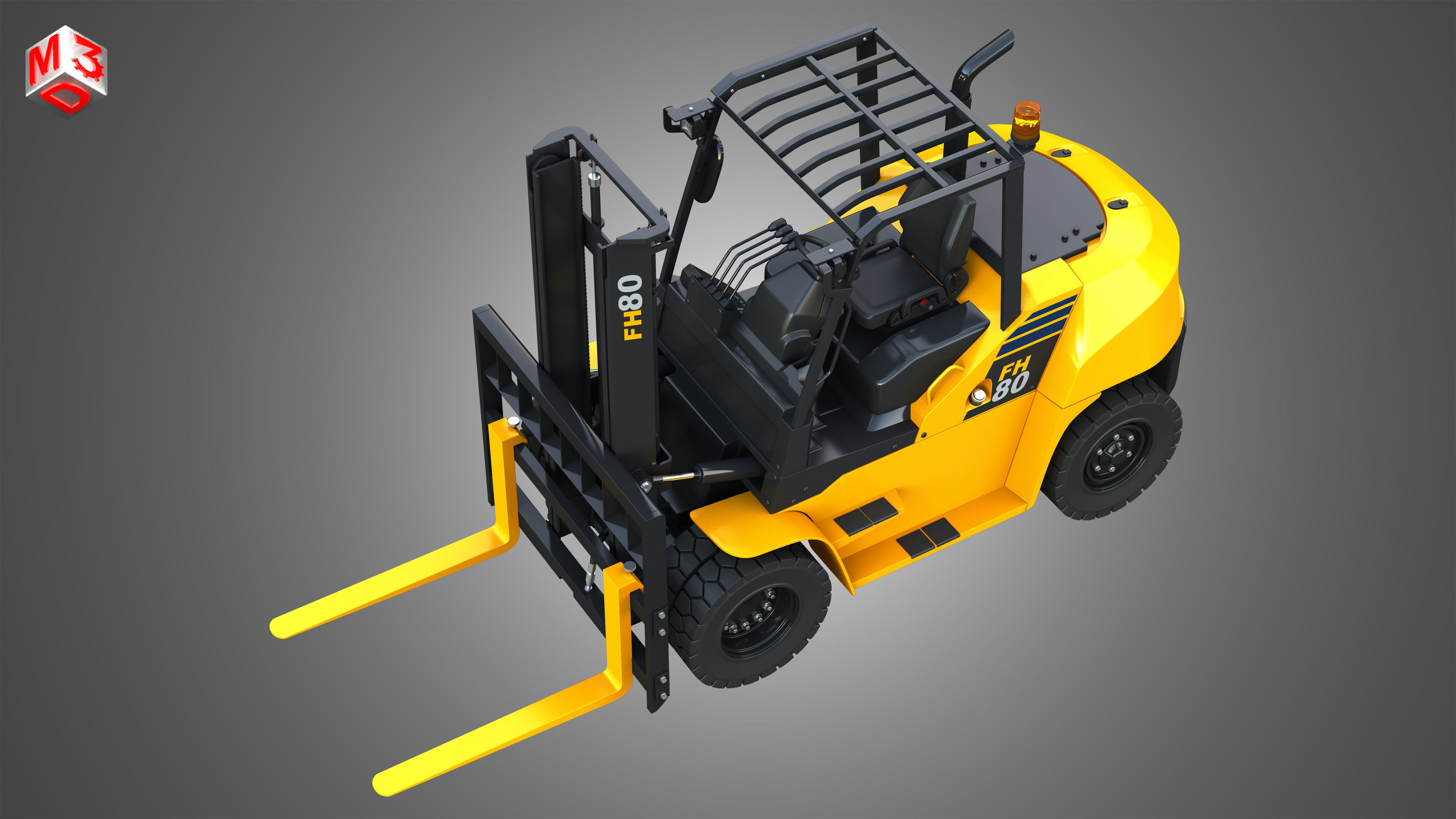 FH7080 IC Pneumatic Forklift 3D model_19