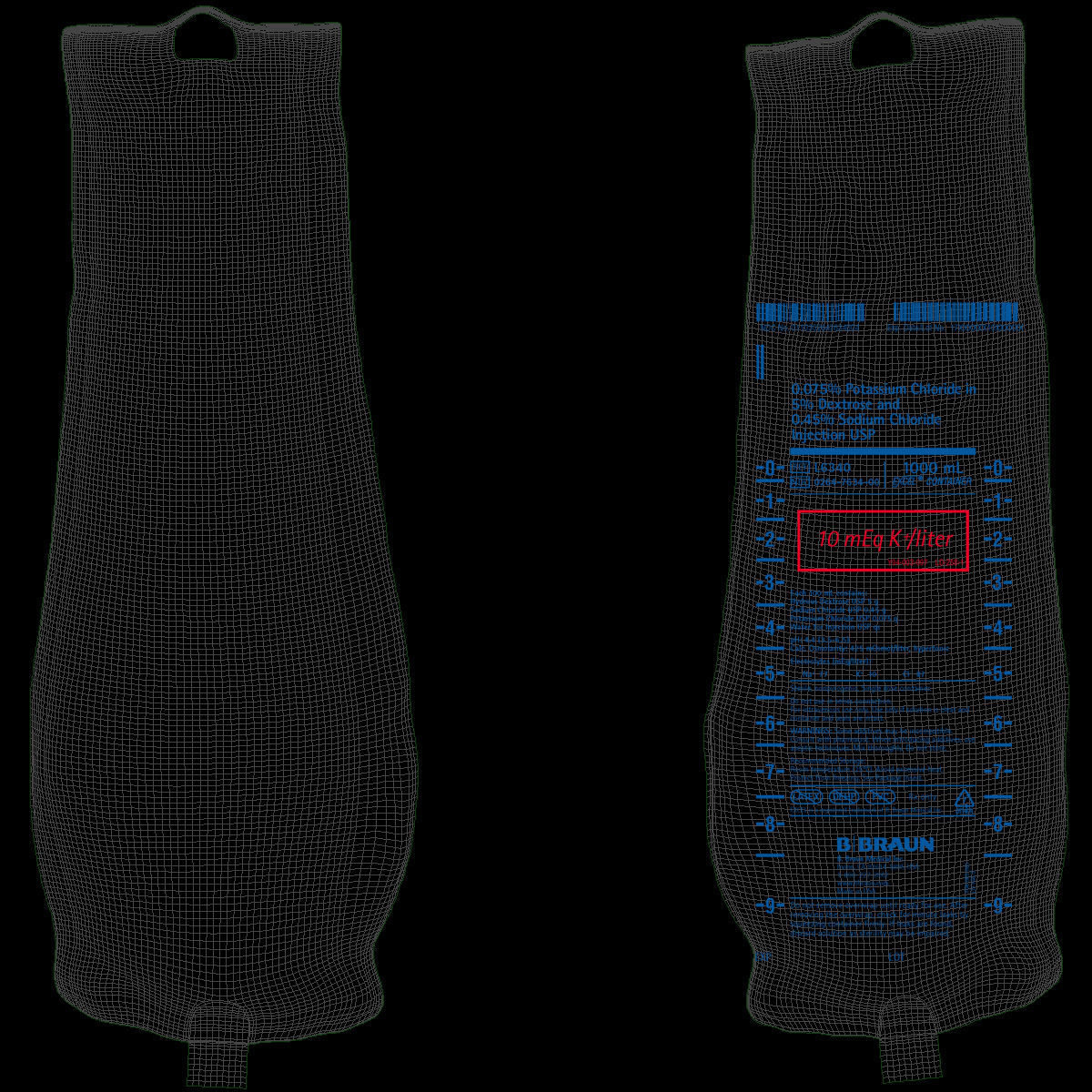 Medical IV Drip Stand Low-poly 3D model_30