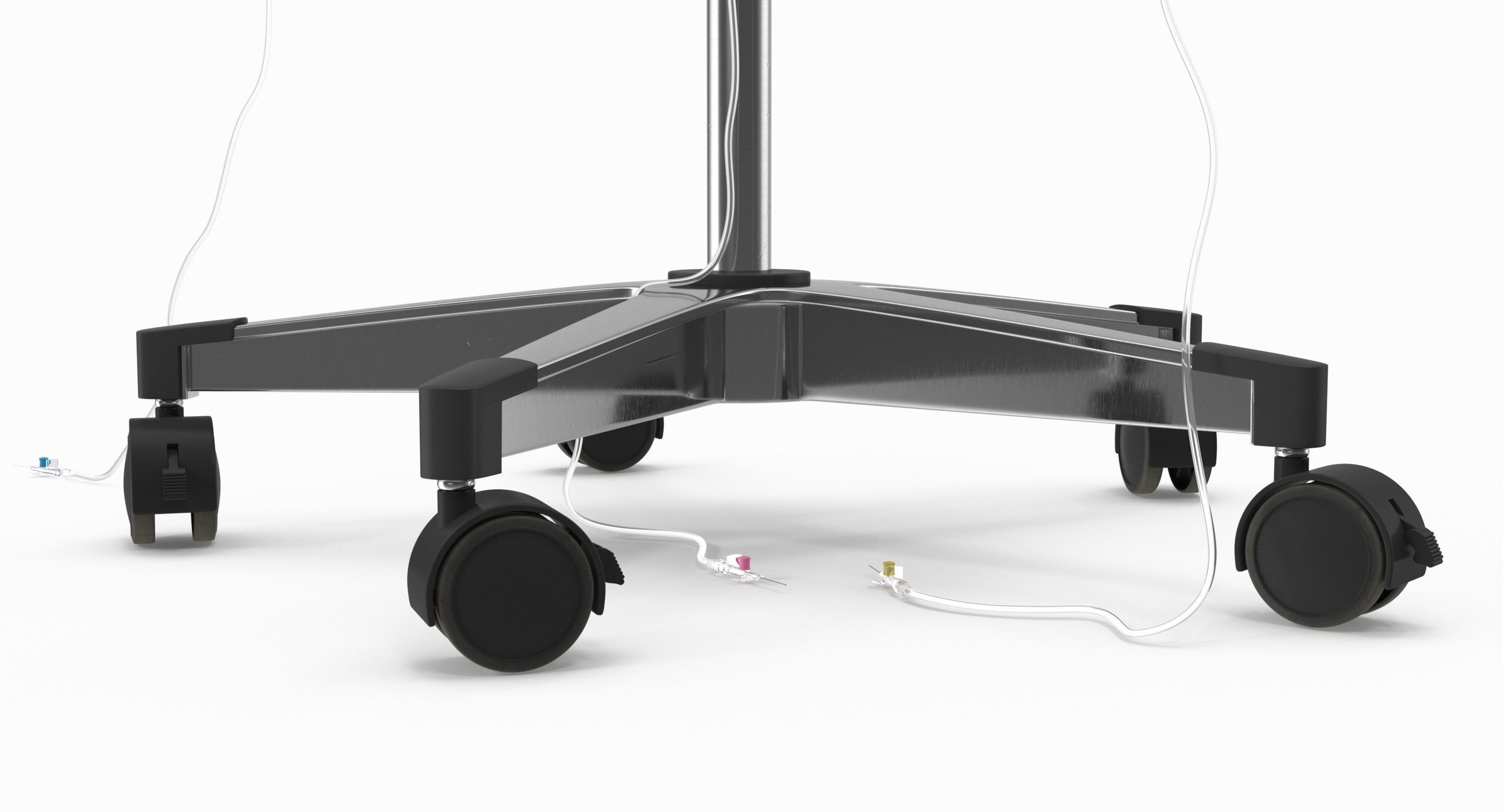 Medical IV Drip Stand Low-poly 3D model_6