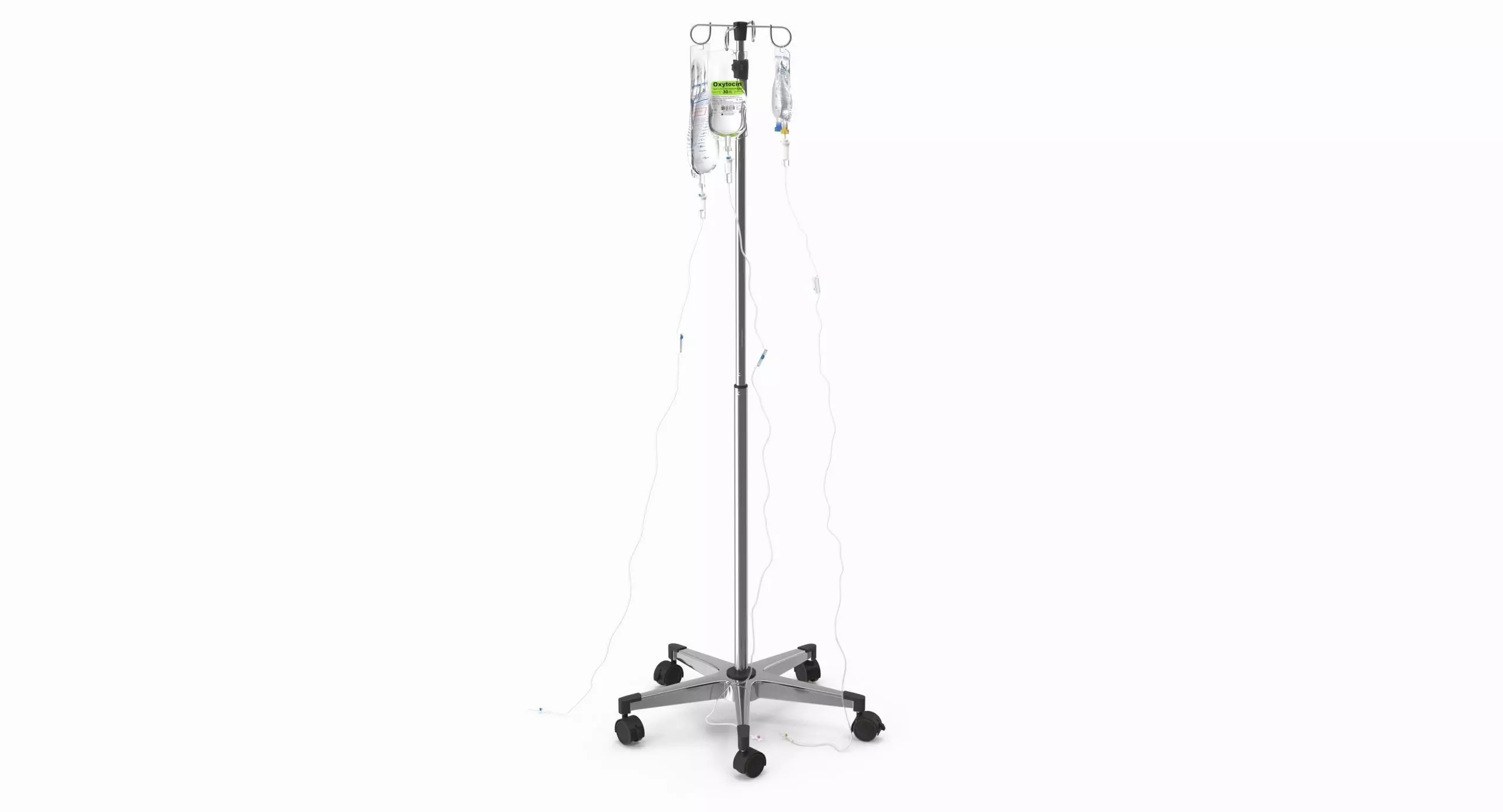 Medical IV Drip Stand Low-poly 3D model_0