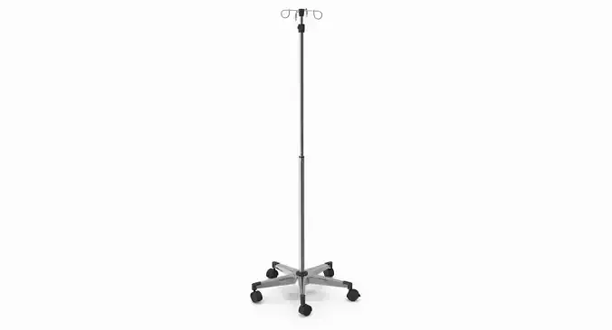 Hospital Drip Stand Low-poly 3D model