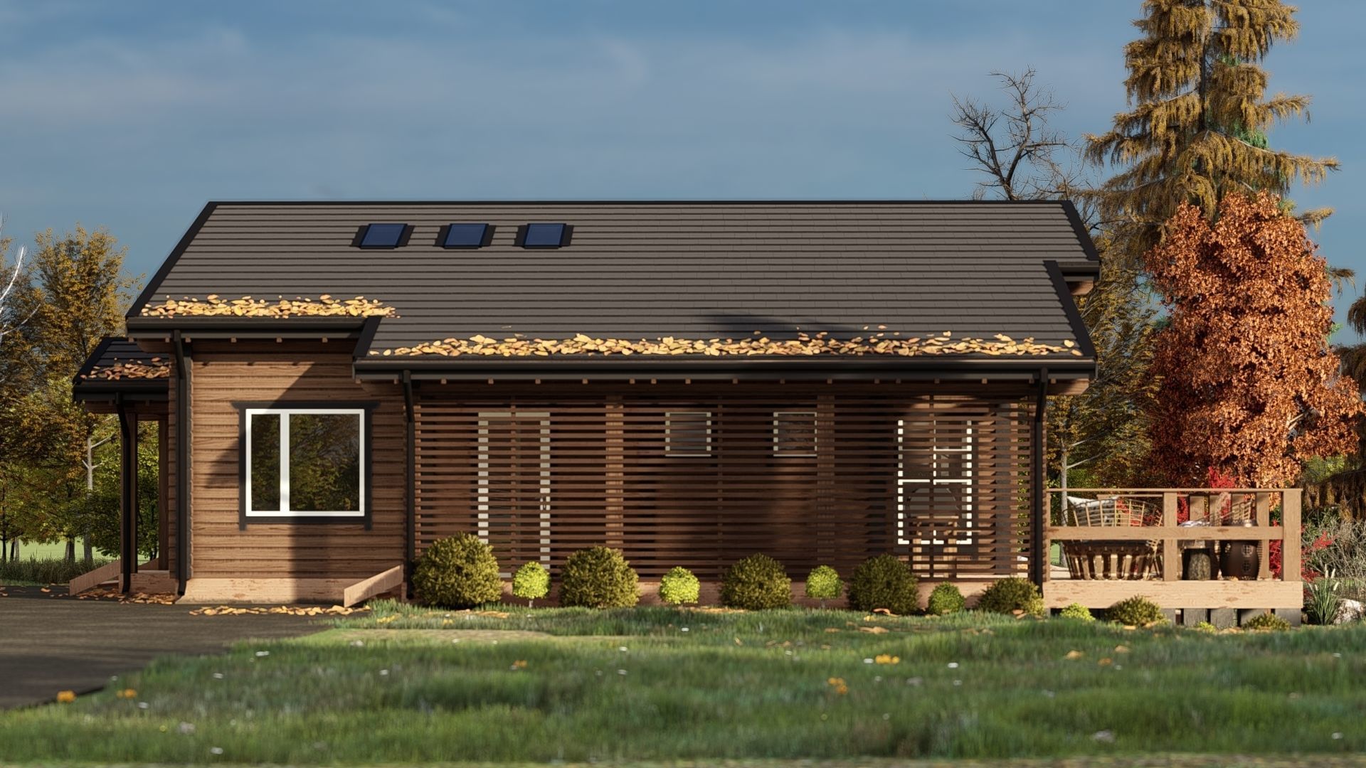 3D model of a wooden house 3D model_6