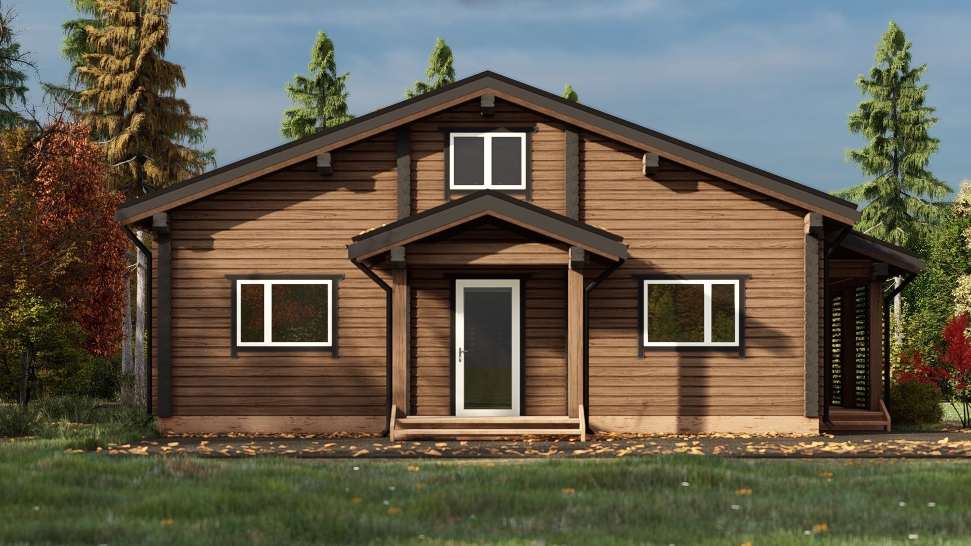 3D model of a wooden house 3D model_5