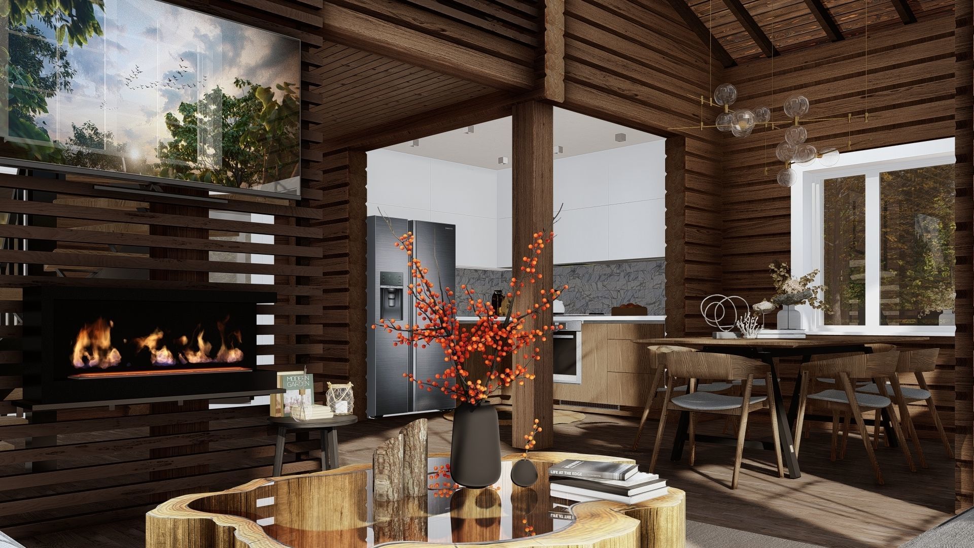 3D model of a wooden house 3D model_8