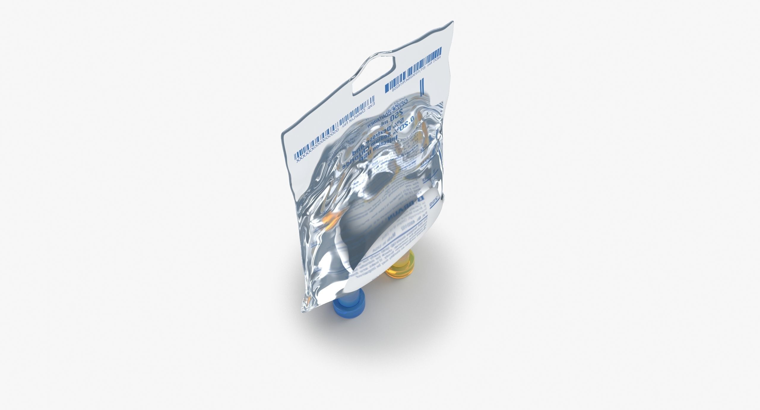 IV bag 250ml Low-poly 3D model_2