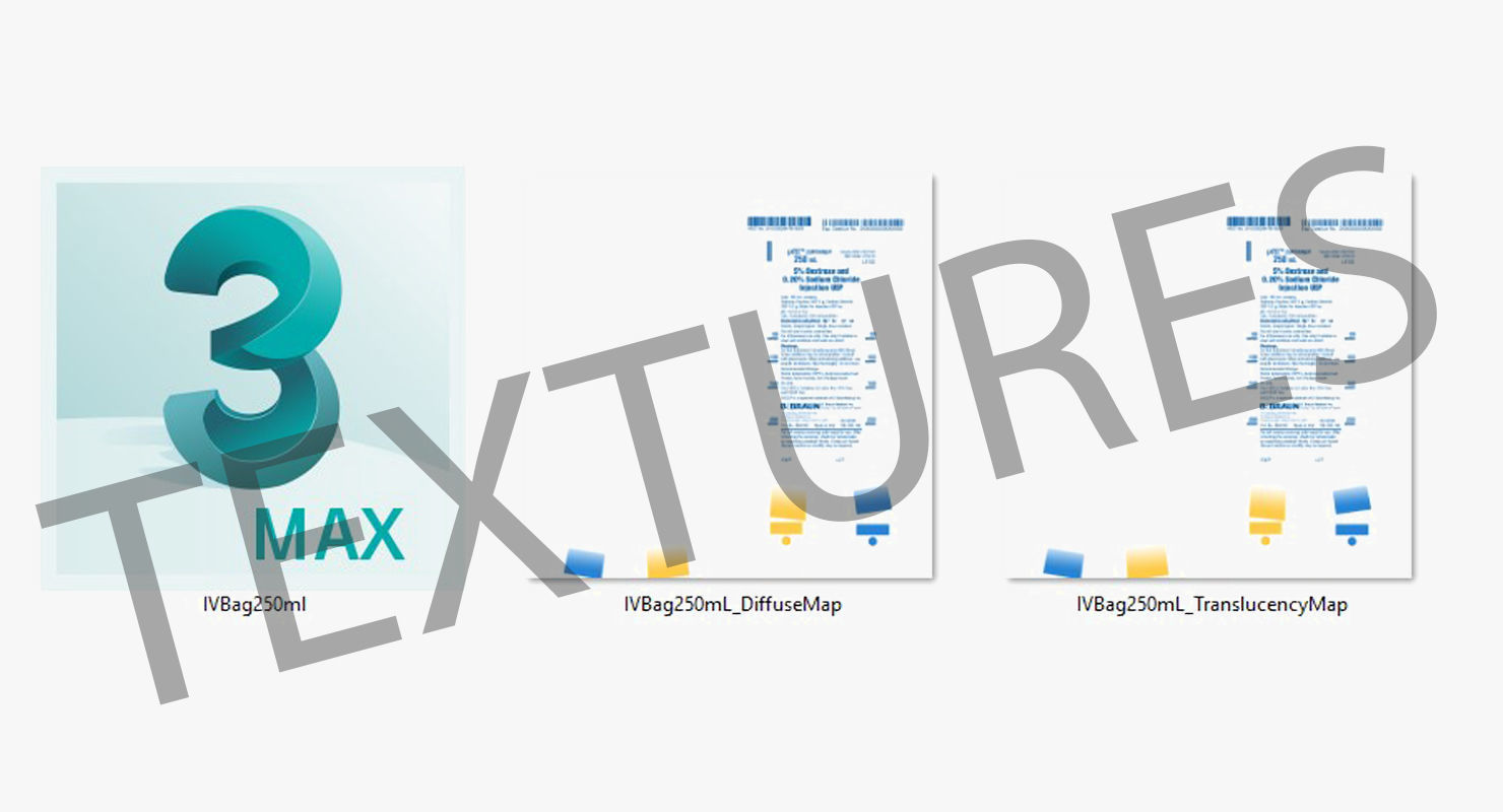 IV bag 250ml Low-poly 3D model_28