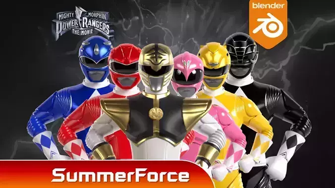 Mighty Morphin Power Rangers The Movie 3D Model Collection