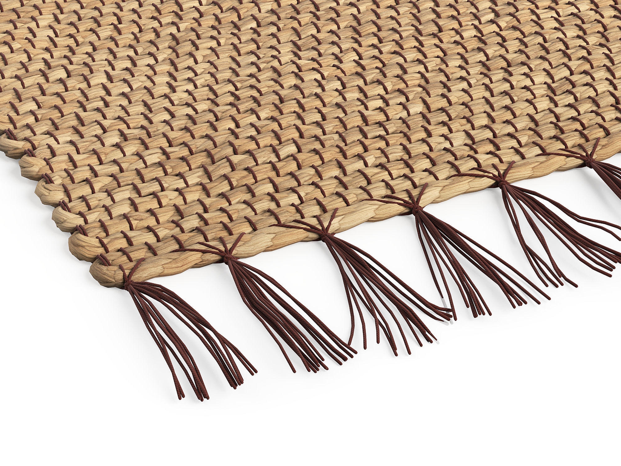 Willow Water Hyacinth Rug 215x150cm RendezVousDeco 3D model_5