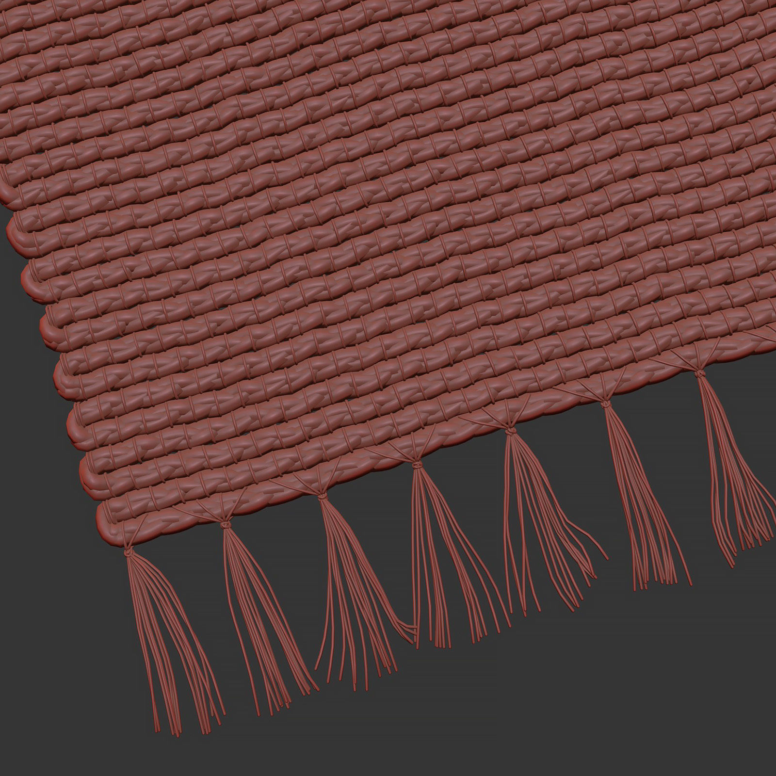 Willow Water Hyacinth Rug 215x150cm RendezVousDeco 3D model_13