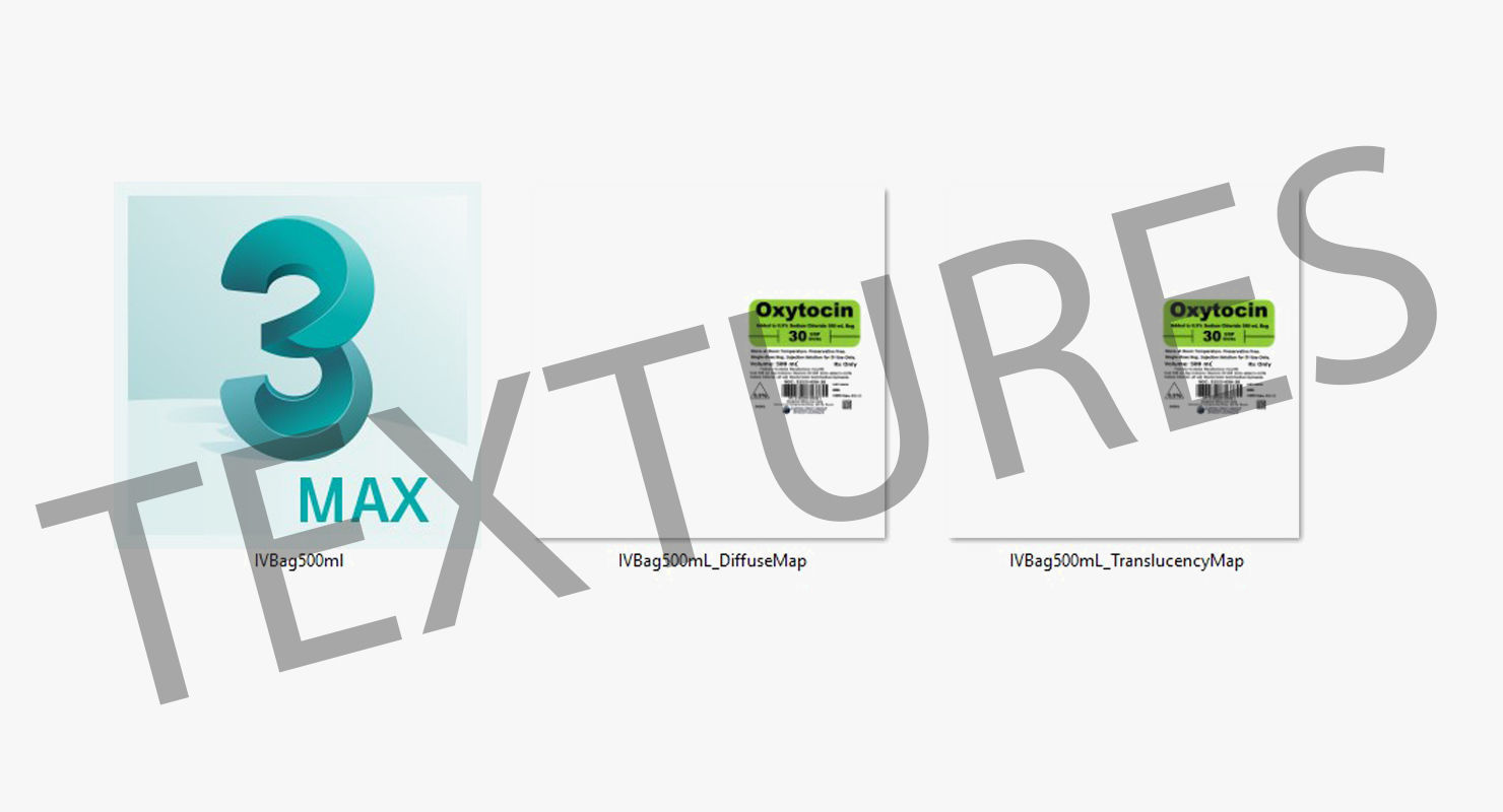 IV bag 500ml Low-poly 3D model_28