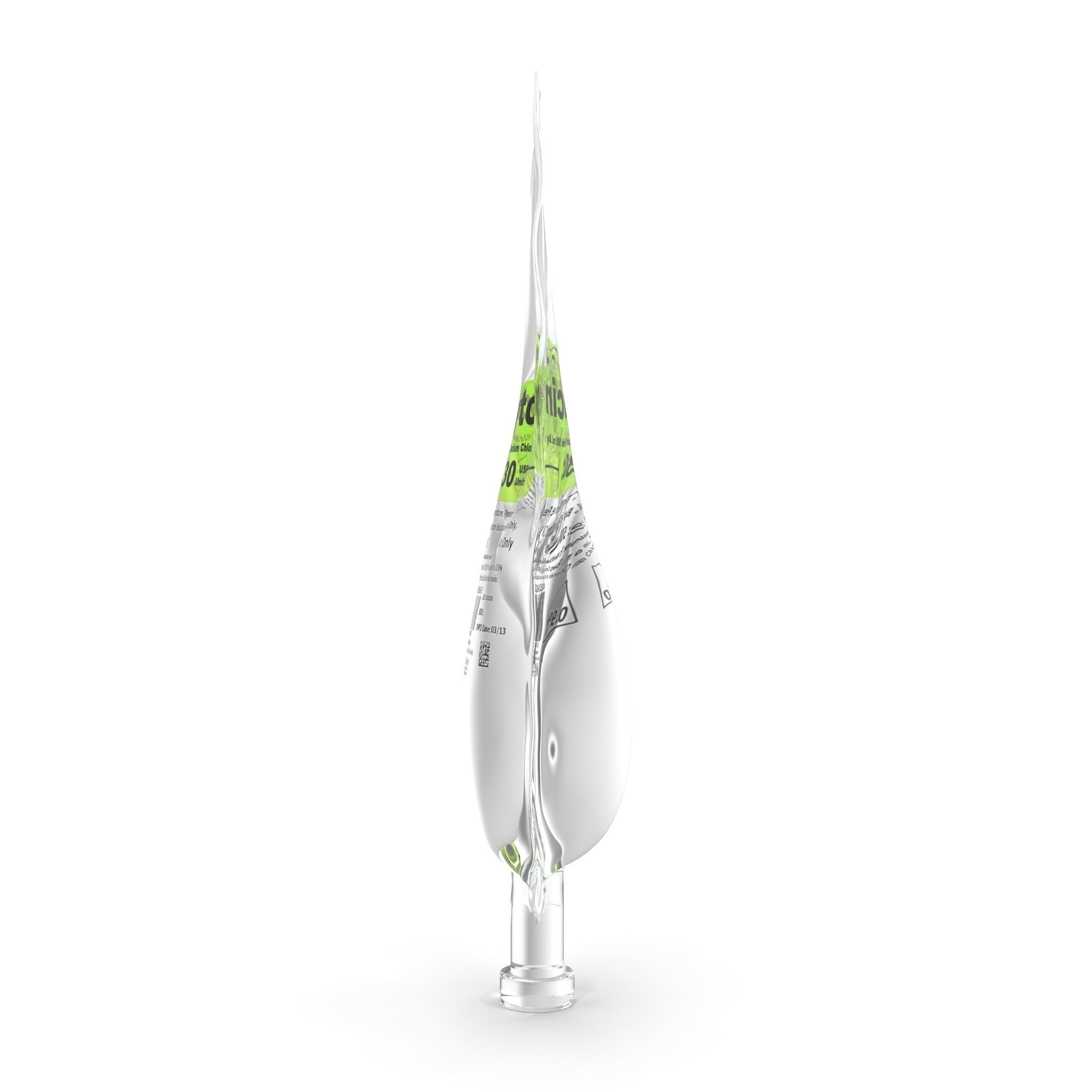 IV bag 500ml Low-poly 3D model_8