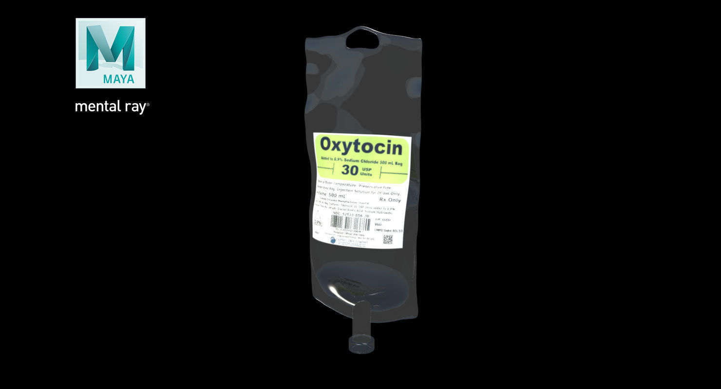 IV bag 500ml Low-poly 3D model_24
