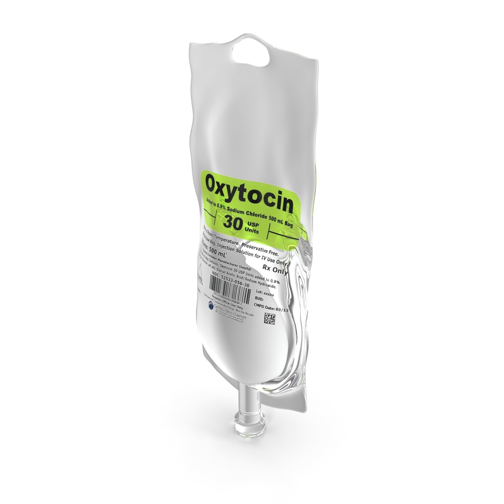 IV bag 500ml Low-poly 3D model_5