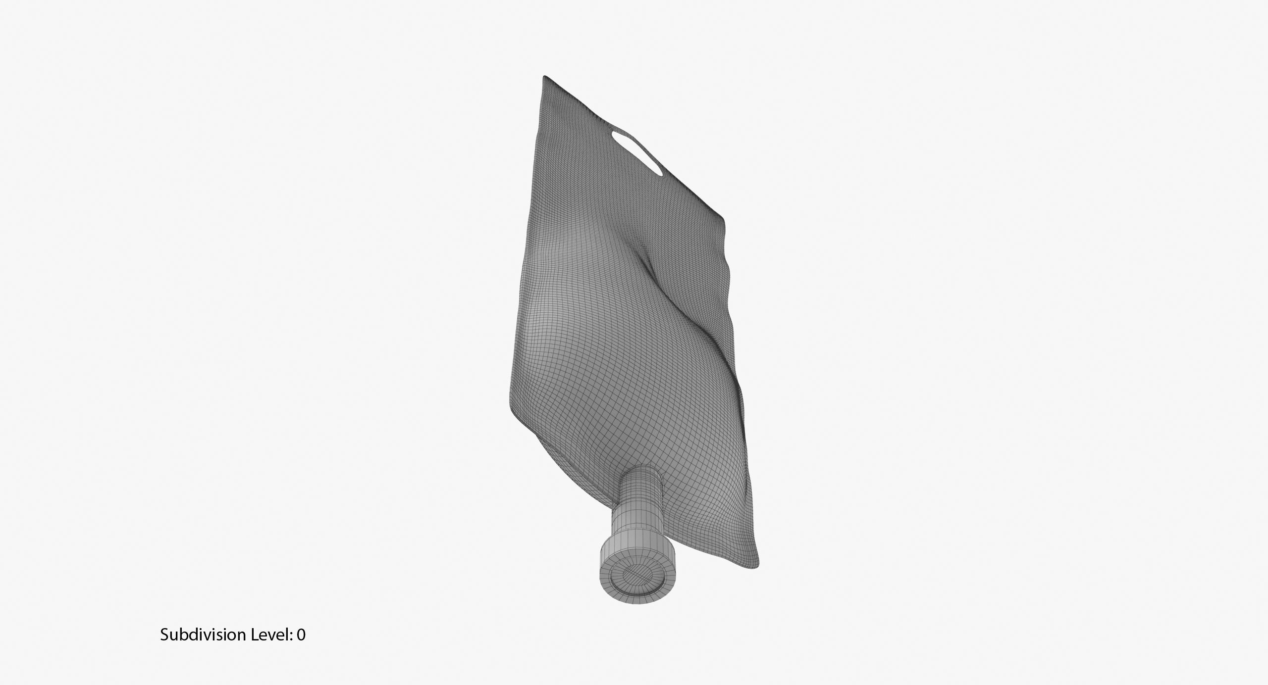 IV bag 500ml Low-poly 3D model_18