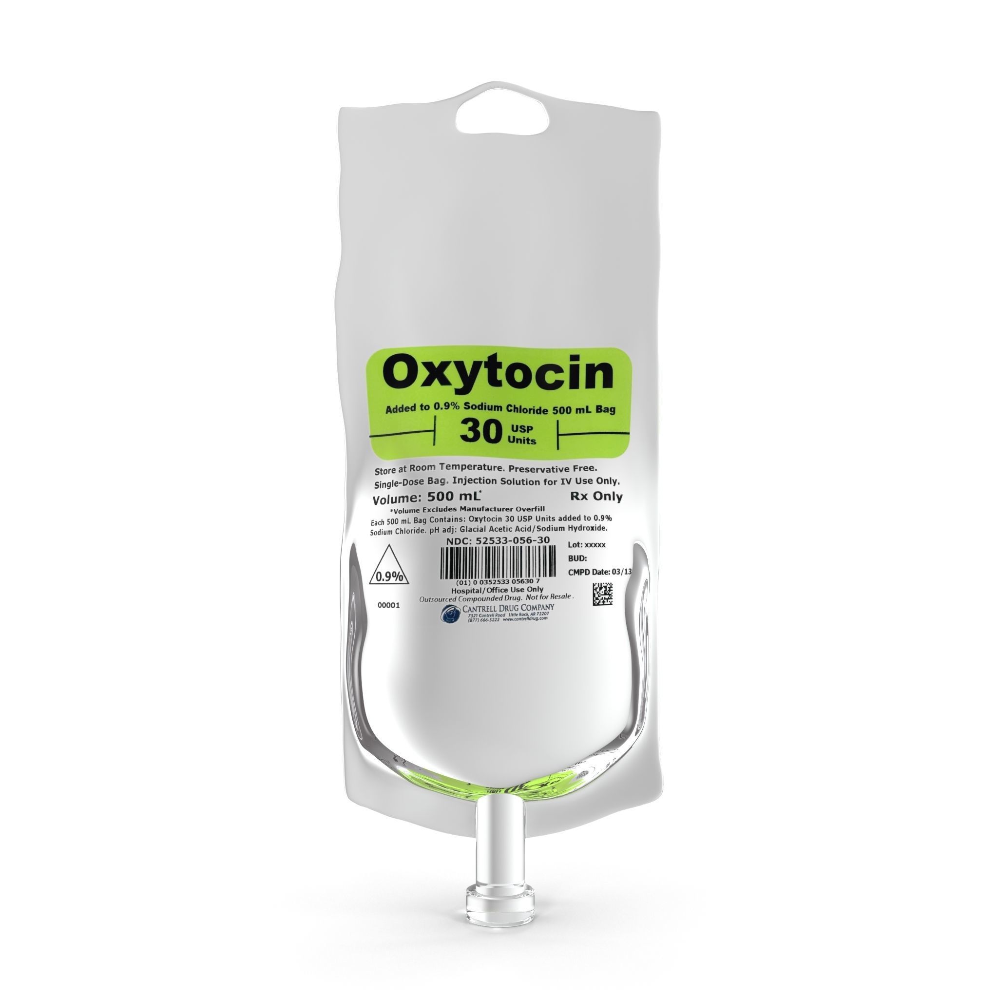 IV bag 500ml Low-poly 3D model_7