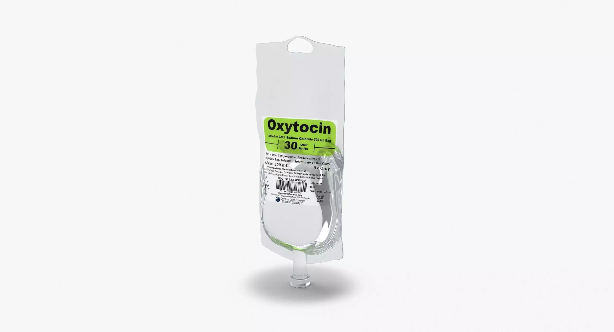 IV bag 500ml Low-poly 3D model_0
