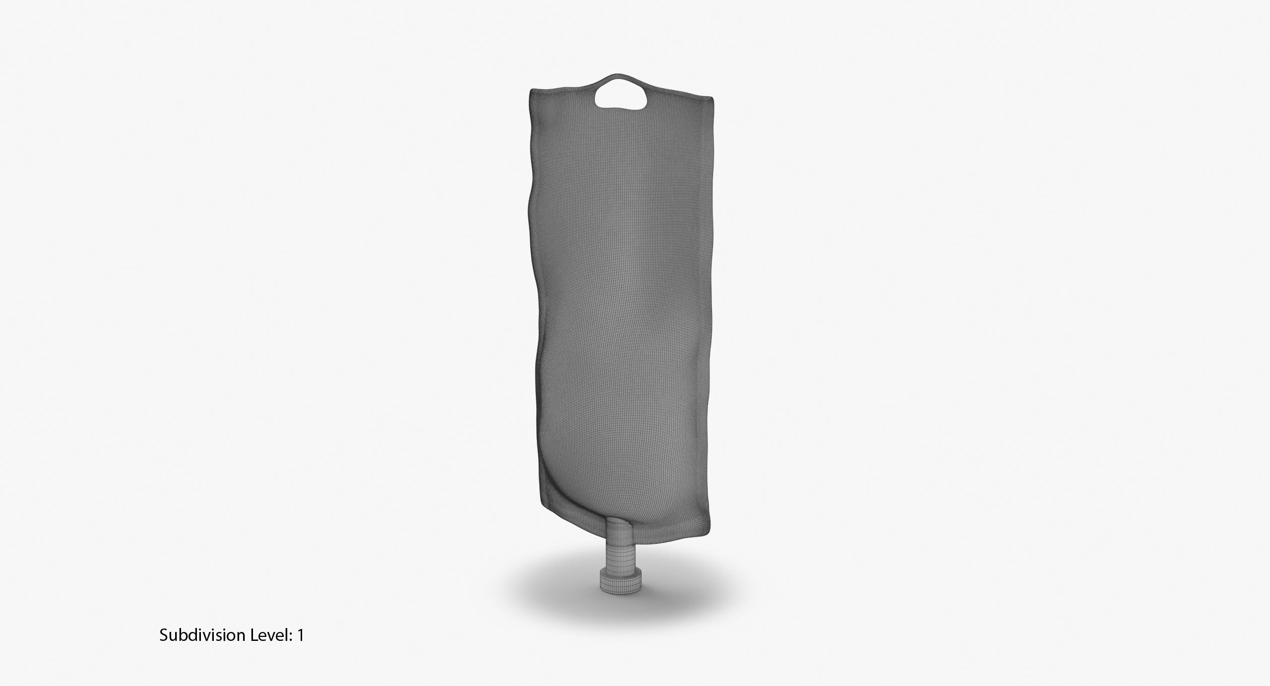 IV bag 500ml Low-poly 3D model_13