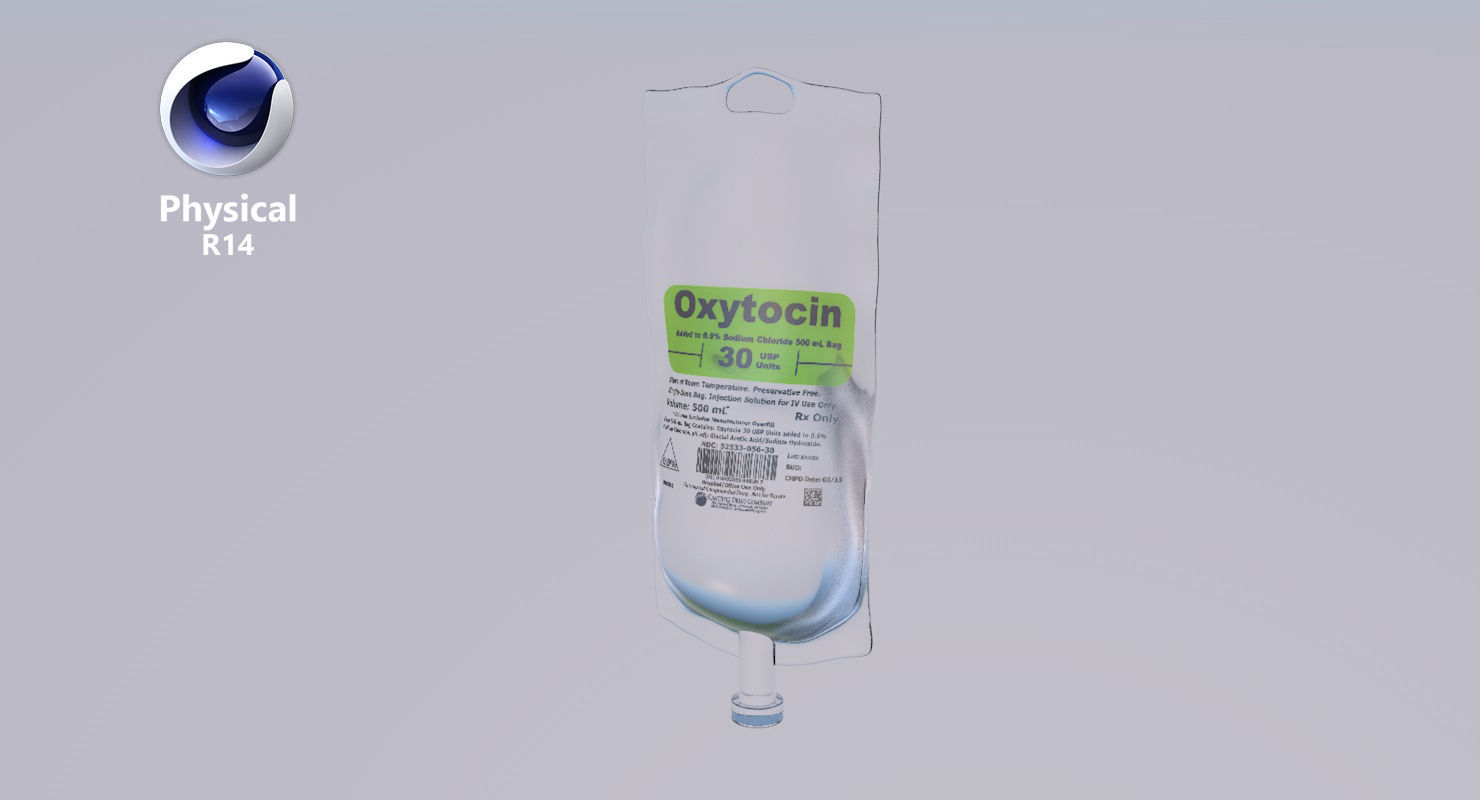 IV bag 500ml Low-poly 3D model_25