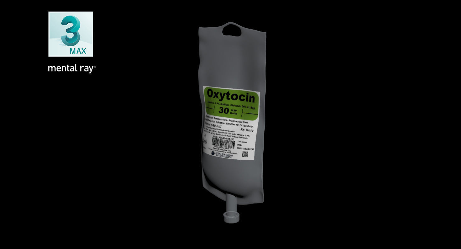 IV bag 500ml Low-poly 3D model_22